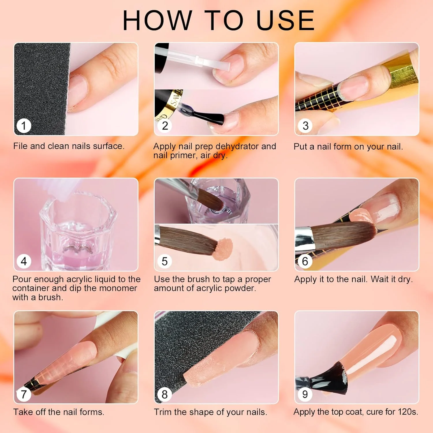 پودر اکریلیک صورتی ساویلند - 30 گرم پودر اکریلیک رنگی حرفه ای برای اکستنشن ناخن های اکریلیک، پودر پلیمری اکریلیک طراحی ناخن سه بعدی، بدون نیاز به لامپ ناخن