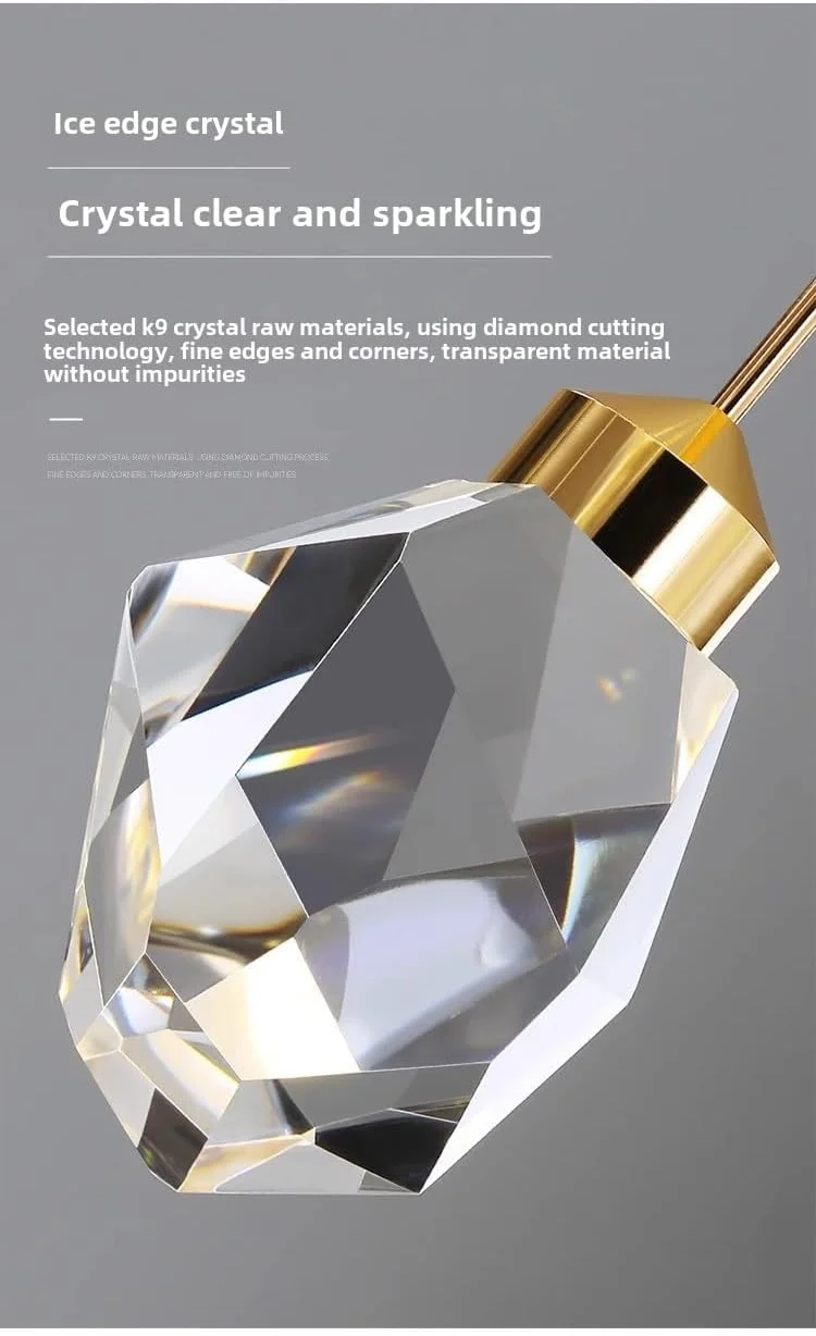 لوستر کریستالی شیک برای ویلاها و لافت های مرتفع با راه پله های مارپیچ، مناسب برای خانه های لوکس، طلایی-تیتانیومی 10 شاخه