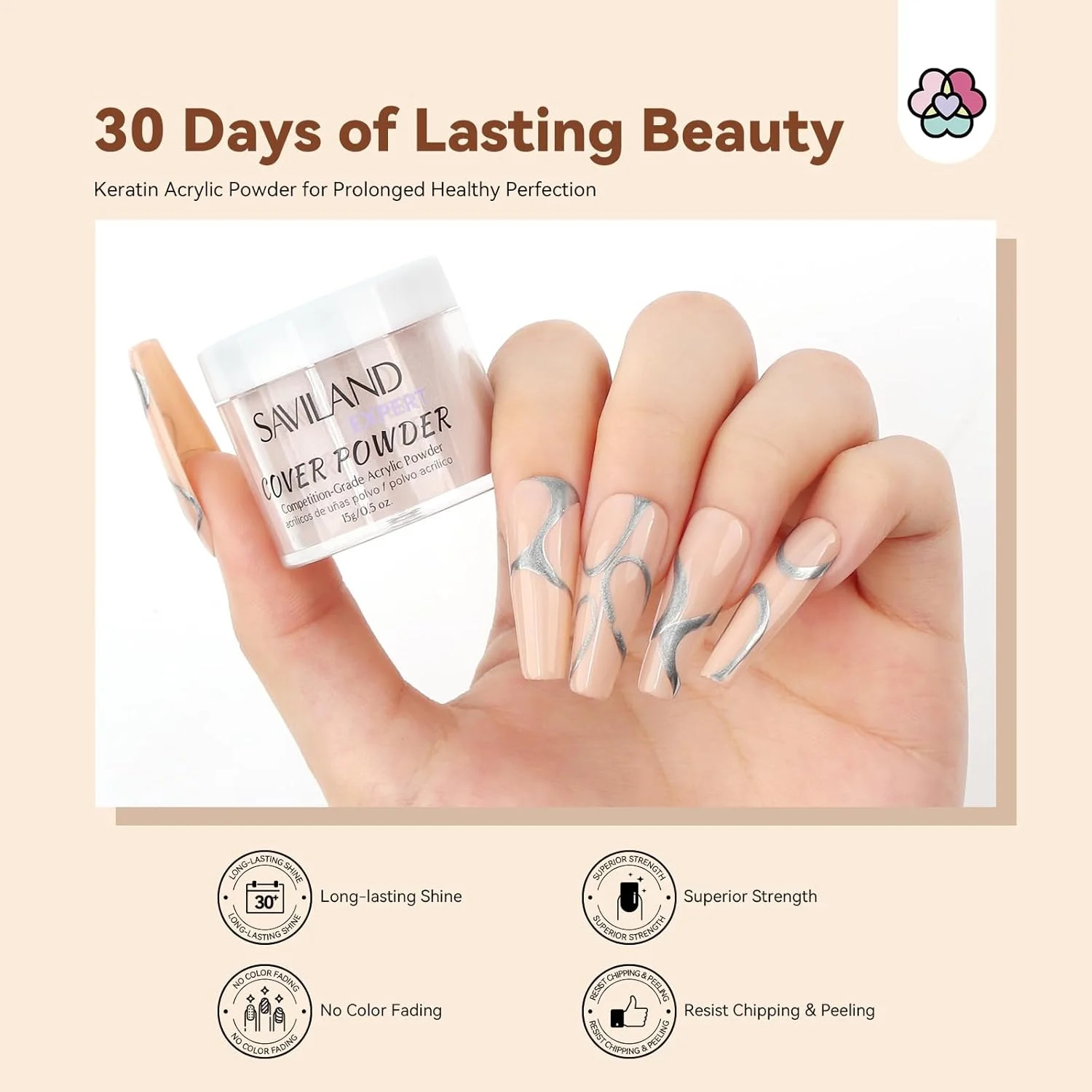 پودر اکریلیک Saviland: کیت حرفه ای ناخن اکریلیک، مجموعه پودر اکریلیک کراتین، پودر اکریلیک ناخن صورتی، شفاف و سفید، ناخن های اکریلیک قوی، مناسب متخصصان و استفاده در منزل، مراقبت و کاشت ناخن