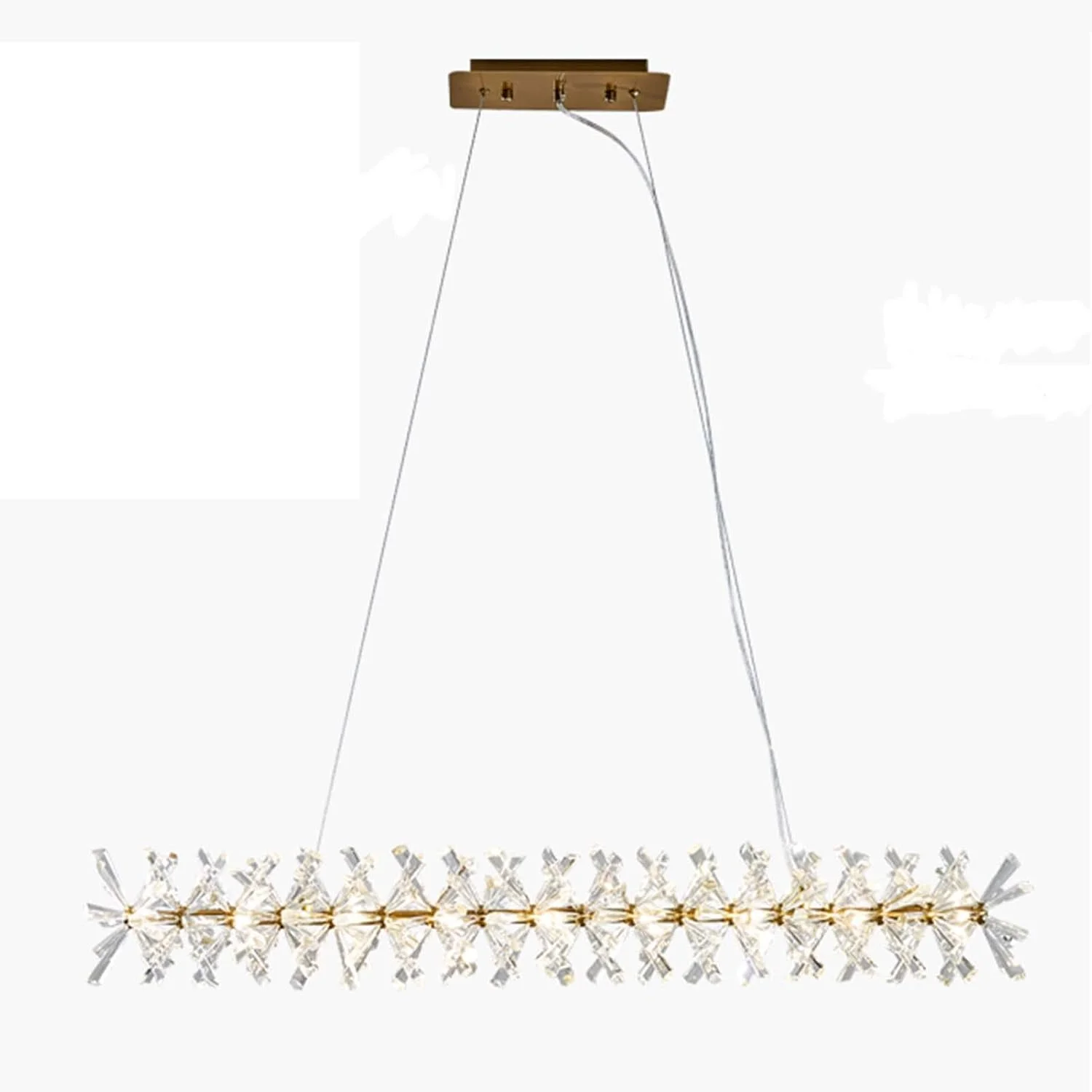 لوستر کریستالی مدرن نوردیک G4، چراغ ساده اتاق نشیمن، چراغ خلاقانه اتاق خواب اصلی - مسی 100 سانتی متر