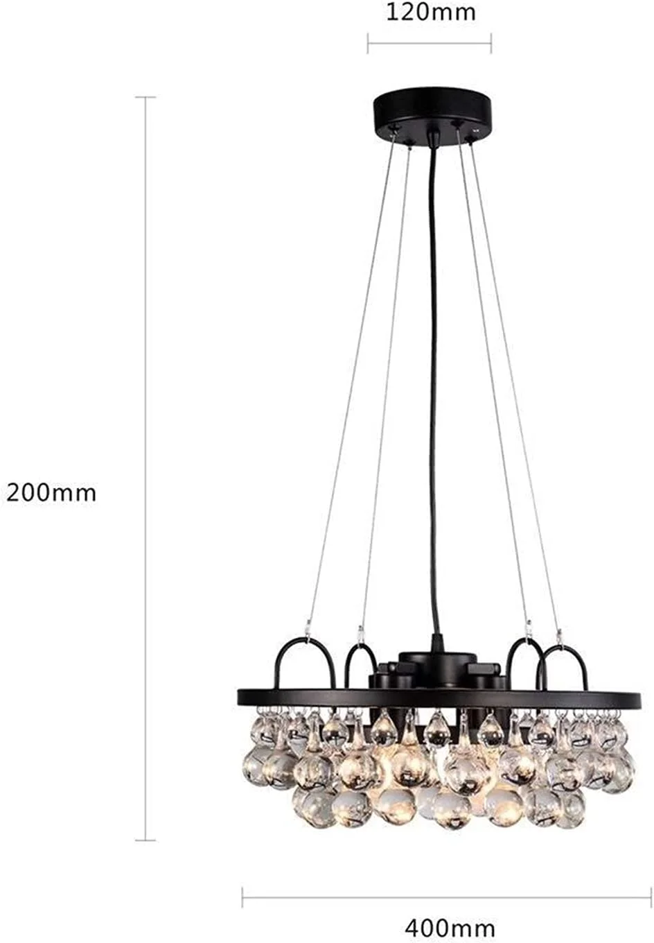 لوستر کریستالی مدرن اتاق نشیمن، آهنی، ساده، نوردیک، مناسب اتاق نشیمن، اتاق غذاخوری، اتاق خواب، روشنایی 40 * 20 سانتی متر، زینت بخش زندگی
