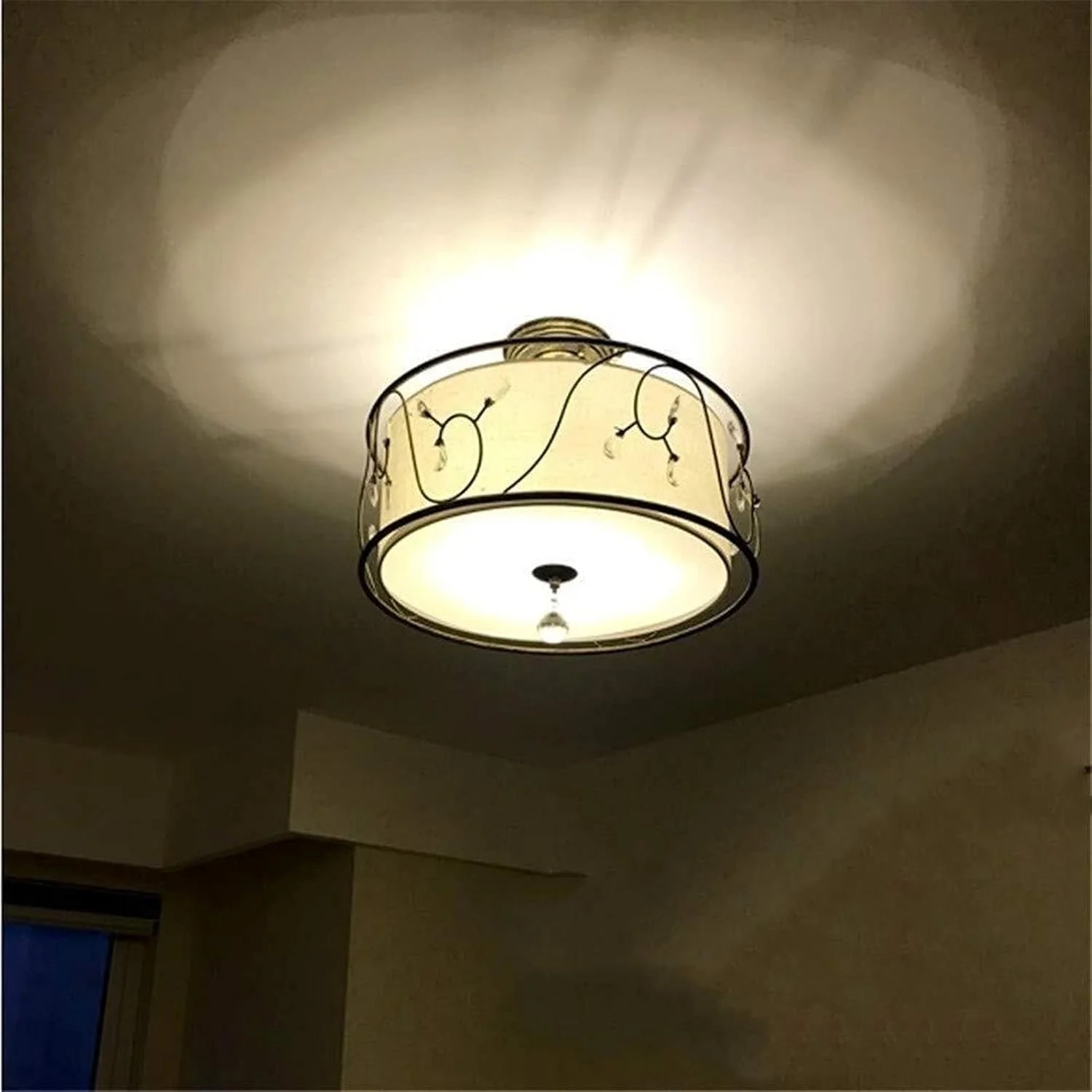 لوستر کریستالی اتاق خواب LED ساده رستوران لوستر کریستالی مدرن مینیمالیستی پارچه ای چراغ های فرفورژه کوچک - 3 سرپیچ طعم عالی