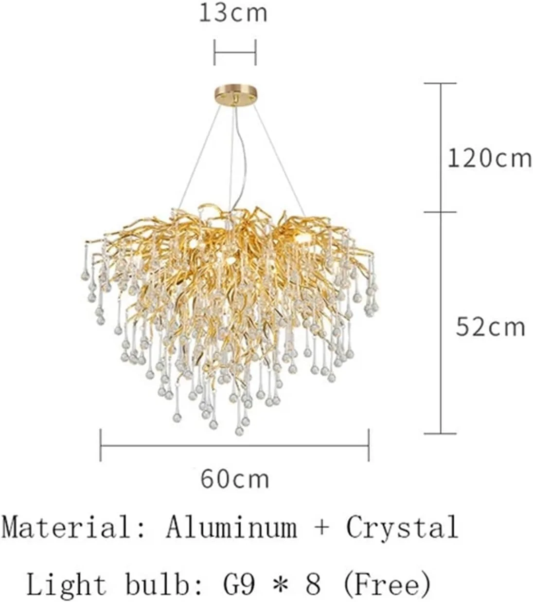 لوستر کریستالی ال ای دی لوکس، لوستر مدرن مناسب اتاق خواب، آشپزخانه، اتاق غذاخوری و اتاق نشیمن