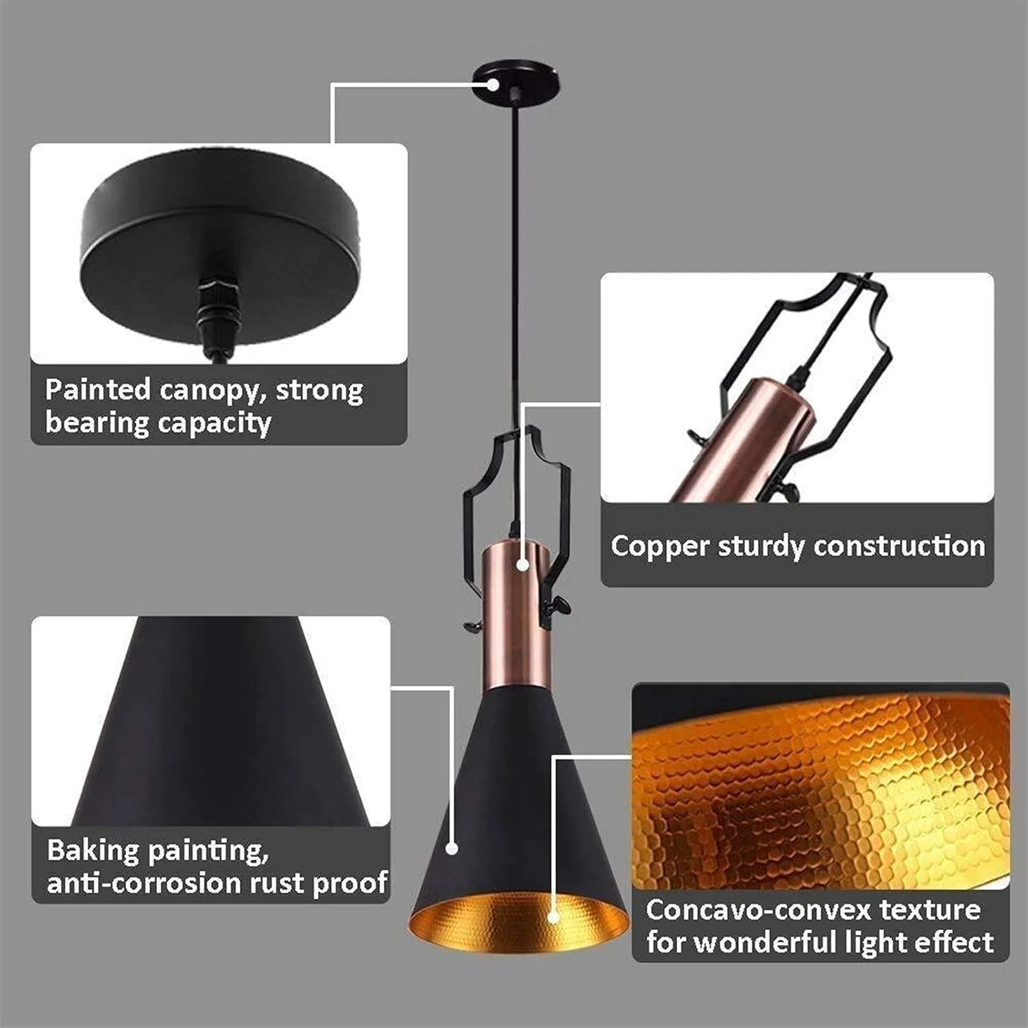 لوستر سه تکه فرفورژه رترو خلاقانه، مناسب برای بار، رستوران و مغازه