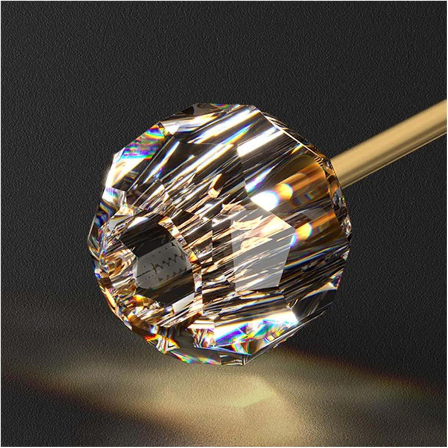 لوستر سقفی شاخه ای کریستالی لوکس، لوستر طلایی، چراغ آویز شیشه ای برای اتاق ناهارخوری، دکور مدرن، تک رنگ - 12 شاخه