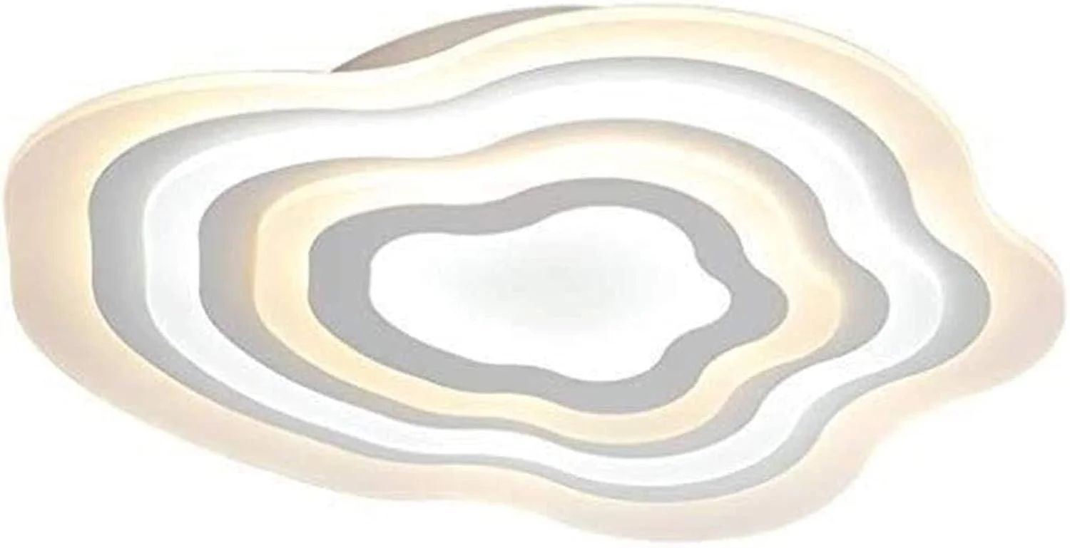 لامپ سقفی LED مدرن با قابلیت تنظیم نور، مناسب اتاق نشیمن، اتاق خواب، اتاق غذاخوری، اتاق مطالعه، مهد کودک، طرح ابر خلاقانه، جنس آهن و اکریلیک، روشنایی داخلی تزئینی و ظریف