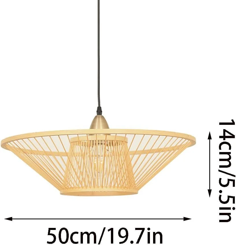 آباژور حصیری، چراغ آویز به سبک ساحلی، چراغ آویز دو لایه قفس راتانی، چراغ های آویز توخالی دست ساز DIY Boho، وسایل روشنایی حصیری، لوستر