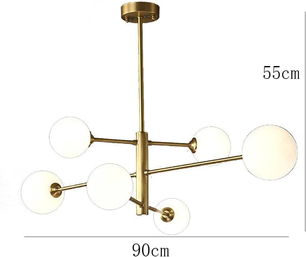 لوسترهای مدرن اسپوتنیک 6 چراغ مناسب برای اتاق ناهارخوری، خانه، ورودی، لوستر