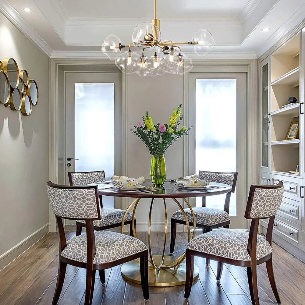 لوسترهای مشکی با کلاهک شفاف، چراغ سقفی مدرن، آویز فلزی شیشه ای نیمه فرورفته، دکور مدرن، طلایی - 13 شاخه لوسترهای مشکی با کلاهک شفاف، چراغ سقفی مدرن، آویز فلزی شیشه ای نیمه فرورفته، دکور مدرن، طلایی - 13 شاخه