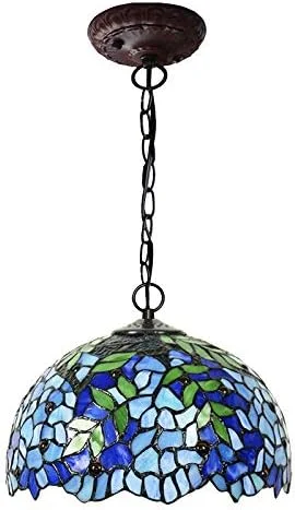 لوستر، آویز ویستریا بنفش شیشه ای رنگی به سبک تیفانی با آباژور دست ساز، مناسب برای تزئین اتاق لوستر، آویز ویستریا بنفش شیشه ای رنگی به سبک تیفانی با آباژور دست ساز، مناسب برای تزئین اتاق
