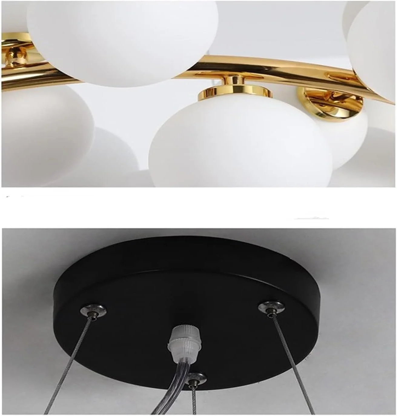 Led Chandeliers, Modern Led Chandeliers Glass Suspension Lustres Compatible With Living Room Dining Room Kitchen Gold/Black Pendant Chandeliers Lighting,Modern Decor,G-Whitelight Led Chandeliers, Modern Led Chandeliers Glass Suspension Lustres Compatible With Living Room Dining Room Kitchen Gold/Black Pendant Chandeliers Lighting,Modern Decor,G-Whitelight