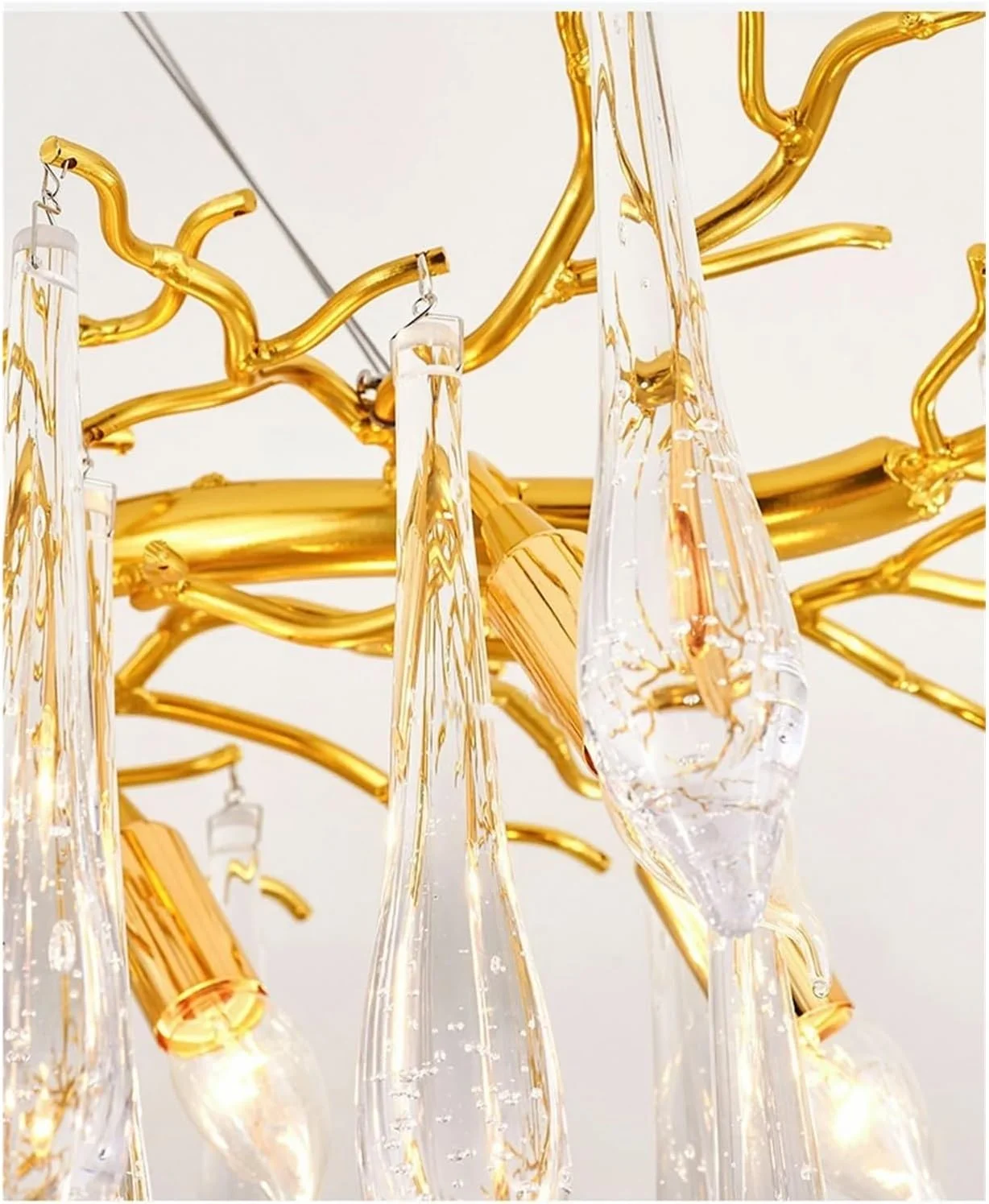 لوسترهای آویز سقفی شیشه ای، چراغ های LED لوکس، آویزهای طلایی مدرن، مناسب برای دکوراسیون منزل، دکوراسیون مدرن اتاق غذاخوری، تک رنگ - 100 سانتی متر لوسترهای آویز سقفی شیشه ای، چراغ های LED لوکس، آویزهای طلایی مدرن، مناسب برای دکوراسیون منزل، دکوراسیون مدرن اتاق غذاخوری، تک رنگ - 100 سانتی متر