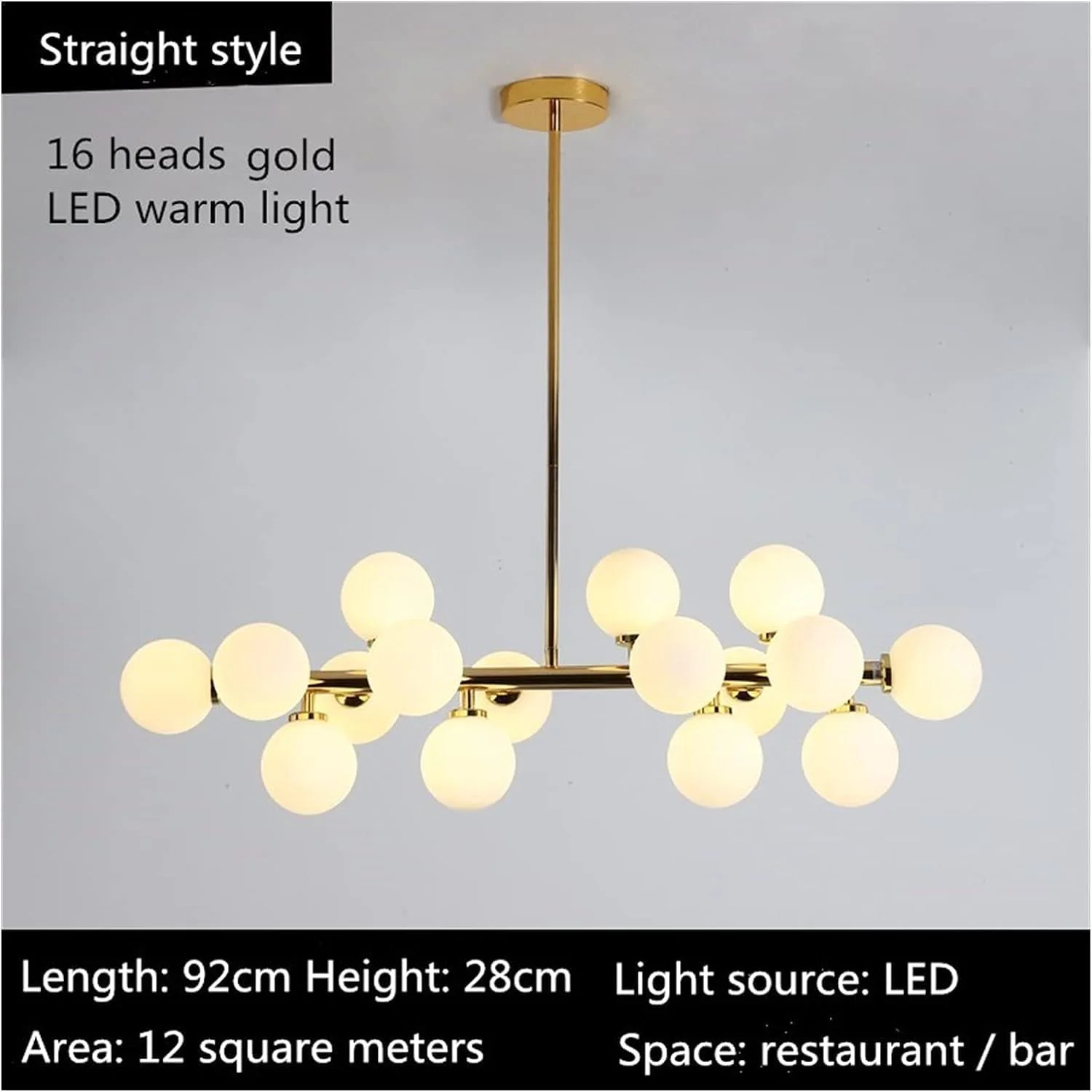 لوسترهای ال ای دی، لوسترهای معلق شیشه ای ال ای دی مدرن سازگار با اتاق نشیمن، اتاق غذاخوری، آشپزخانه، لوسترهای آویز طلایی/مشکی، دکور مدرن، نور گرم لوسترهای ال ای دی، لوسترهای معلق شیشه ای ال ای دی مدرن سازگار با اتاق نشیمن، اتاق غذاخوری، آشپزخانه، لوسترهای آویز طلایی/مشکی، دکور مدرن، نور گرم