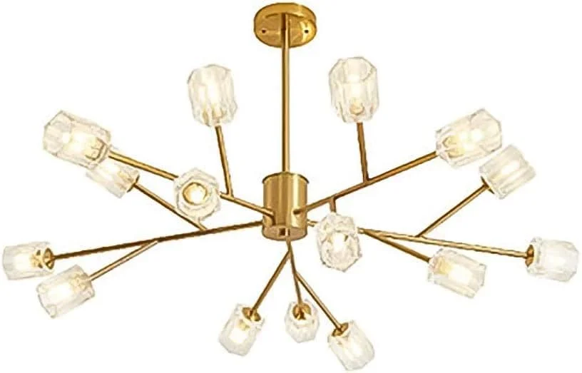 Modern Chandeliers Pendant Light Contemporary G9 Branch Chandeliers Gold Ceiling Light Fixtures,Modern Decor,Gold-15 head