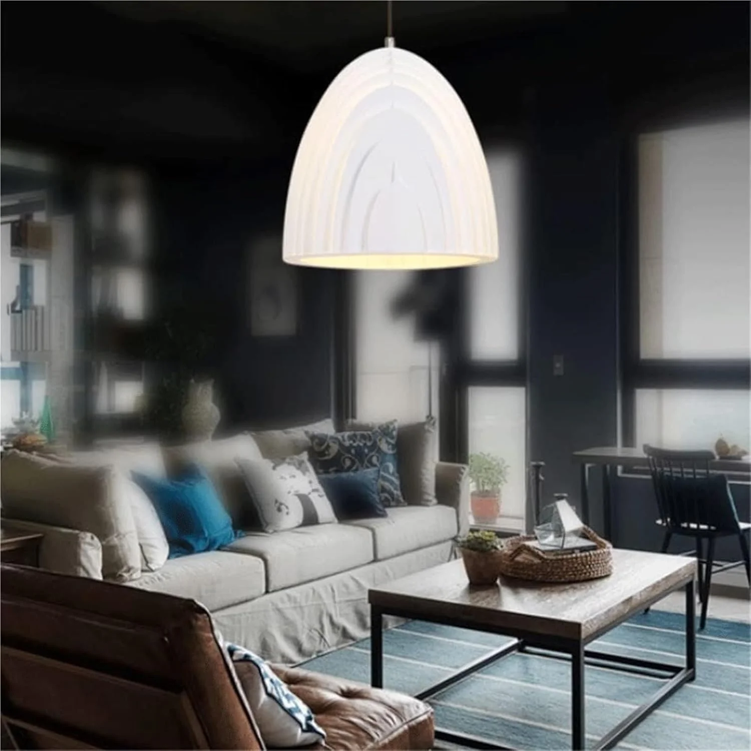 لوستر با رنگ سفارشی - چراغ آویز فلزی لوستر آویز صنعتی