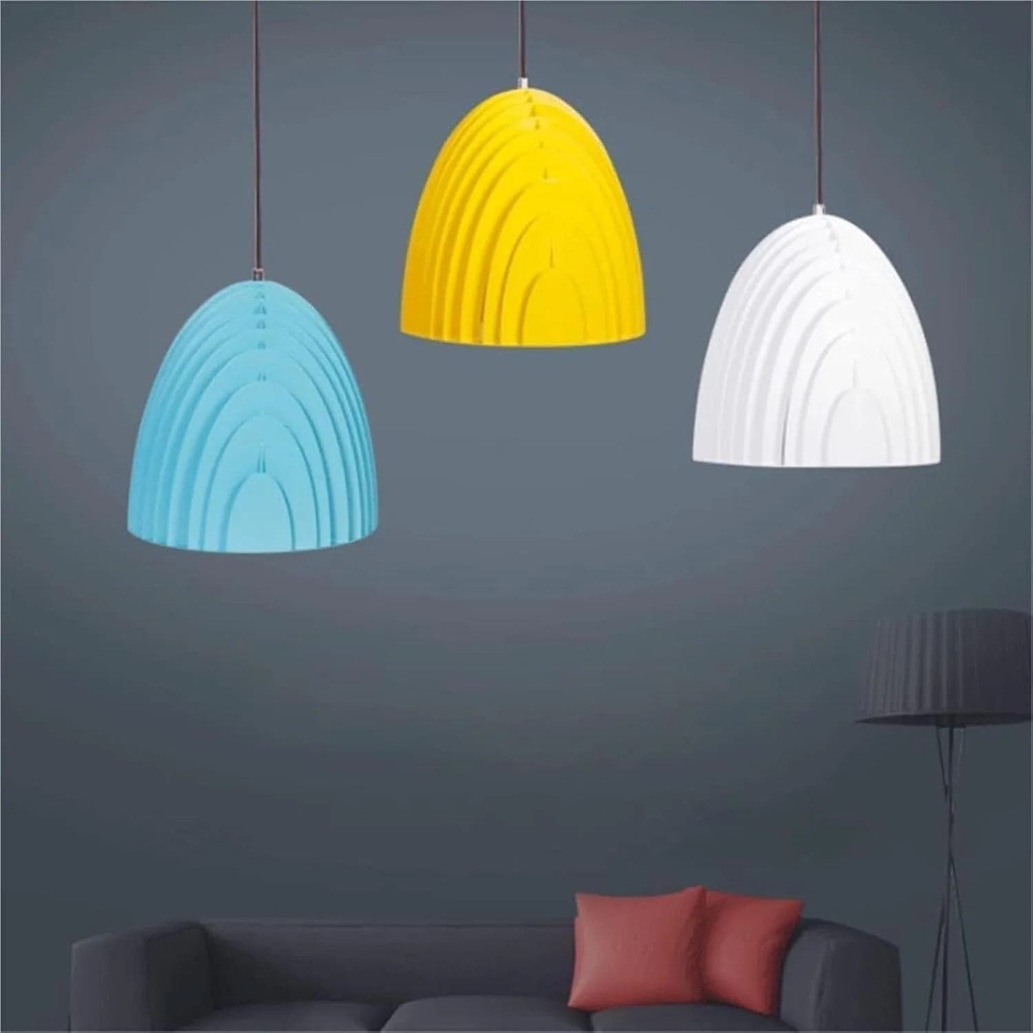 لوستر با رنگ سفارشی - چراغ آویز فلزی لوستر آویز صنعتی