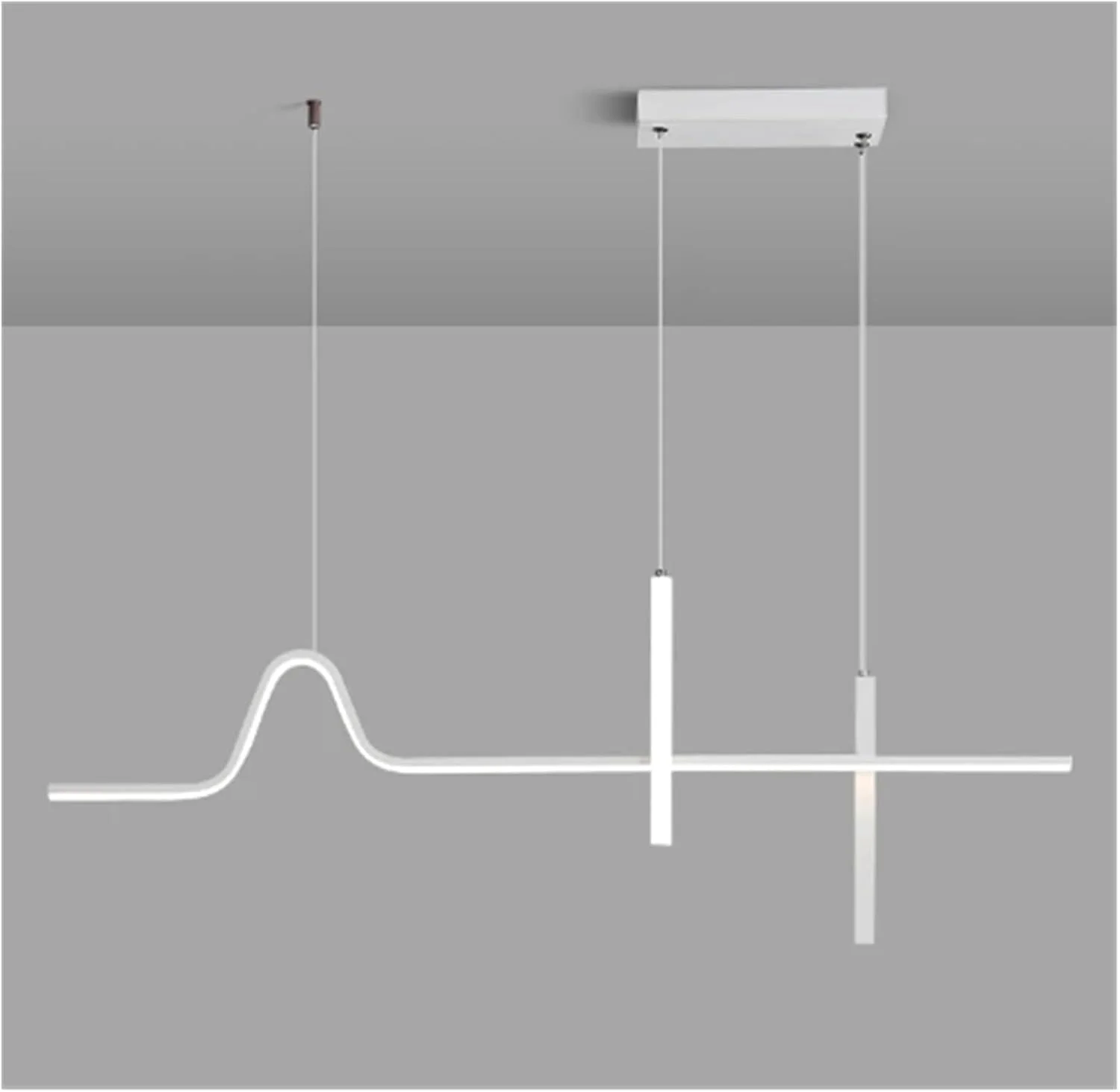 لوسترهای ال ای دی اتاق ناهارخوری مدرن مینیمالیستی نوردیک اتاق خواب چراغ های آویز اتاق ناهارخوری نوار بلند ایتالیایی لامپ های روشنایی داخلی، مدرن، سفید-3-رنگ C 100CM