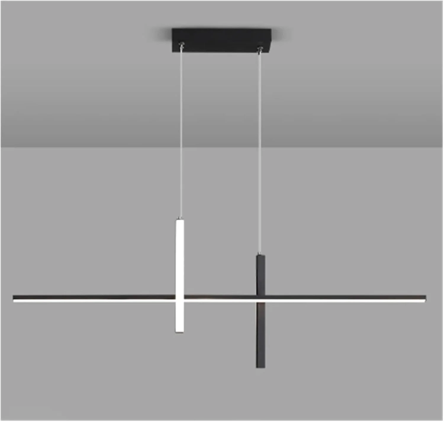 لوستر ال ای دی اتاق ناهار خوری مدرن مینیمالیستی نوردیک اتاق خواب چراغ های آویز اتاق ناهار خوری نوار بلند ایتالیایی لامپ های روشنایی داخلی، مدرن، مشکی-3-رنگ_B 100CM