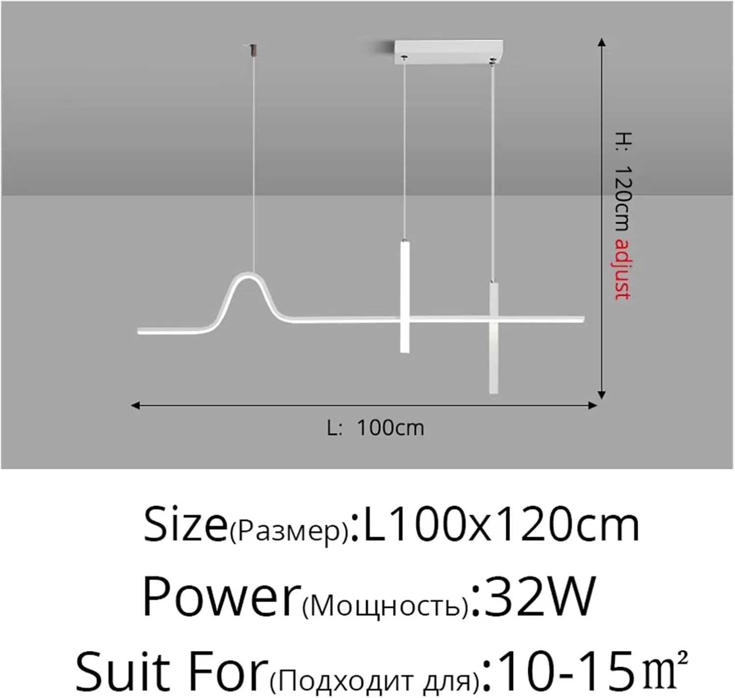 لوسترهای ال ای دی اتاق ناهارخوری مدرن مینیمالیستی نوردیک اتاق خواب چراغ های آویز اتاق ناهارخوری نوار بلند ایتالیایی لامپ های روشنایی داخلی، مدرن، سفید-3-رنگ C 100CM
