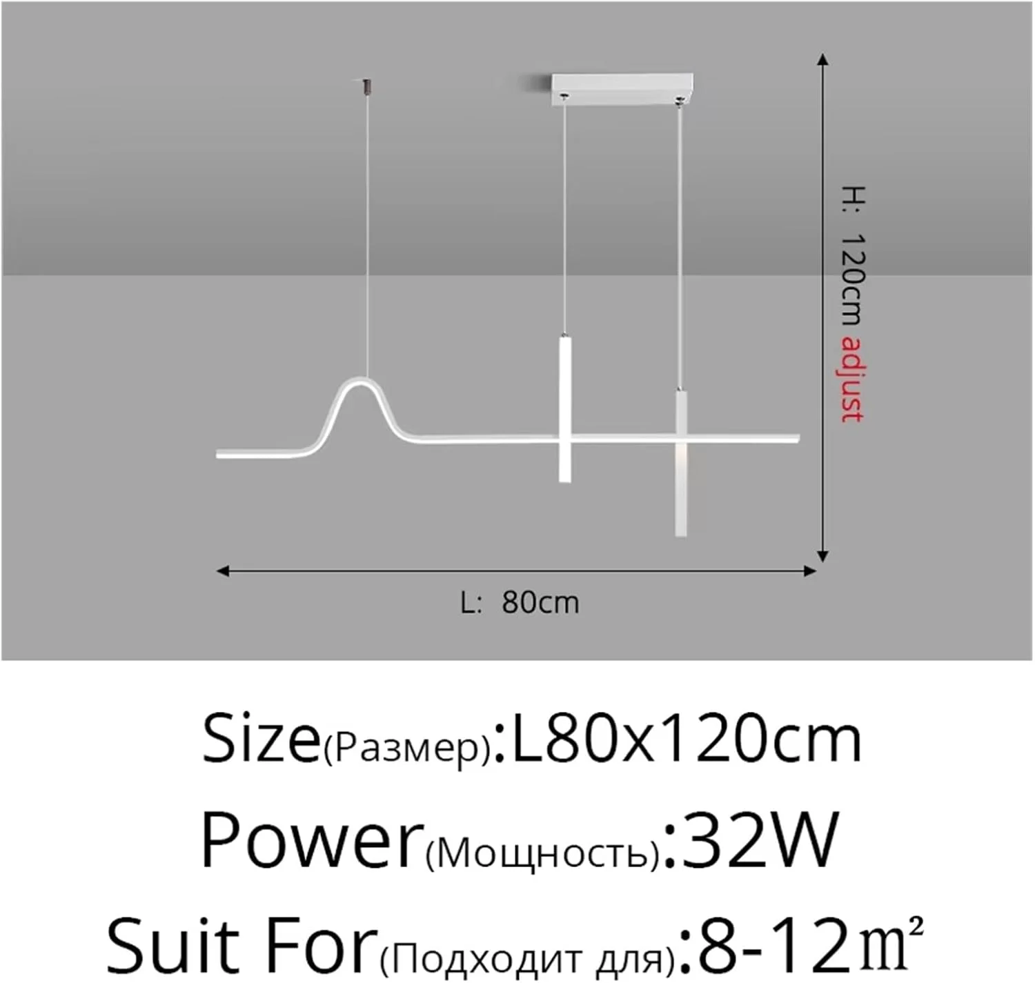 لوسترهای ال ای دی اتاق ناهارخوری مدرن مینیمالیستی نوردیک اتاق خواب چراغ های آویز اتاق ناهارخوری نوار بلند ایتالیایی لامپ های روشنایی داخلی، مدرن، سفید-3-رنگ_C 80CM