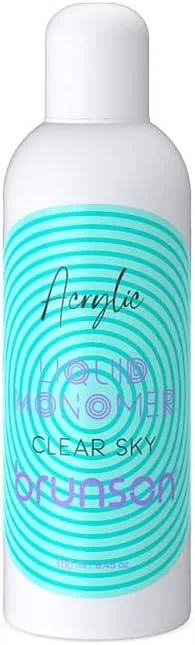 مایع منومر اکریلیک حرفه ای Brunson برای سیستم کاشت ناخن پودر اکریلیک سازگار با هر پودر اکریلیک، مایع اکریلیک ناخن منومر بدون EMA و ضد زردی