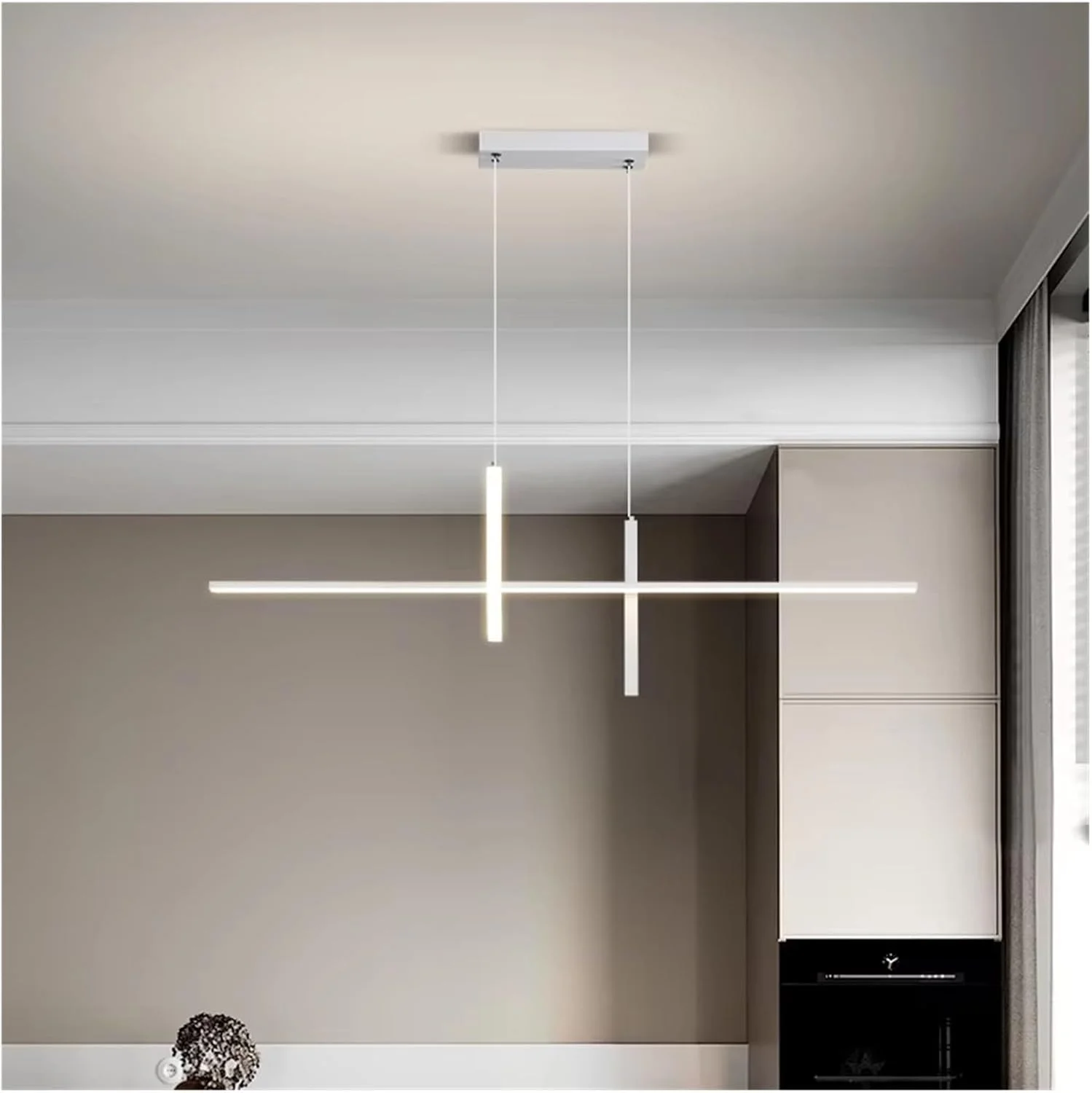 لوسترهای ال ای دی اتاق ناهارخوری مدرن مینیمالیستی نوردیک اتاق خواب چراغ های آویز اتاق ناهارخوری نوار بلند ایتالیایی لامپ های روشنایی داخلی، مدرن، سفید-3-رنگ B 100CM