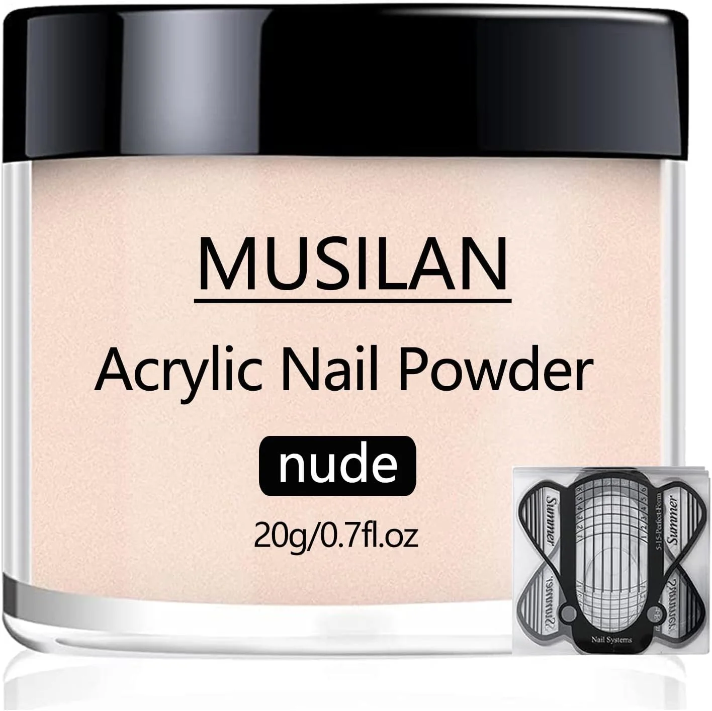 پودر اکریلیک ناخن MUSILAN به همراه فرم ناخن، 20 گرم پودر اکریلیک حرفه ای برهنه برای اکستنشن ناخن های اکریلیک بدون نیاز به لامپ ناخن، پودر پلیمری اکریلیک سه بعدی هنر ناخن، کار با مایع اکریلیک مونومر پودر اکریلیک ناخن MUSILAN به همراه فرم ناخن، 20 گرم پودر اکریلیک حرفه ای برهنه برای اکستنشن ناخن های اکریلیک بدون نیاز به لامپ ناخن، پودر پلیمری اکریلیک سه بعدی هنر ناخن، کار با مایع اکریلیک مونومر