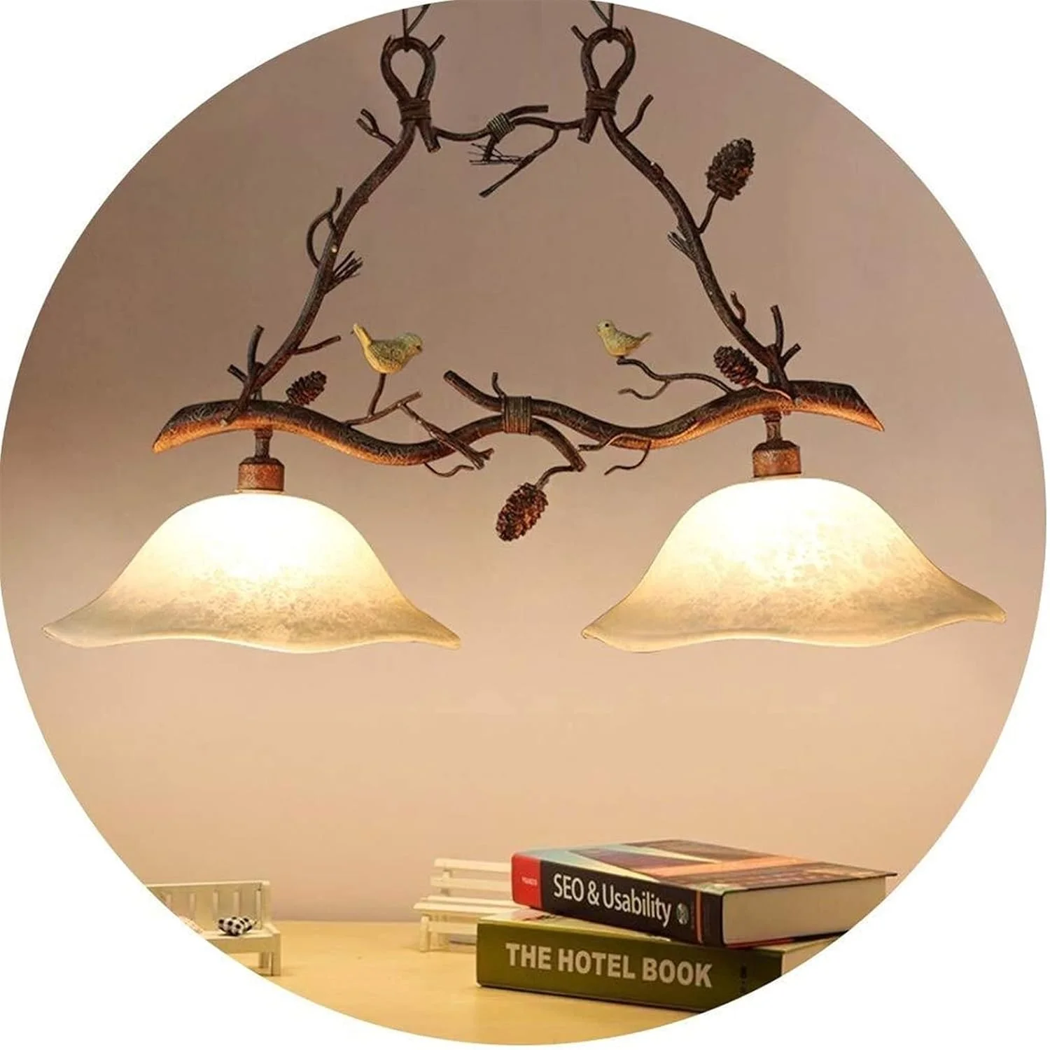 لوستر دو شاخه با پایه چراغ، تزیین شاخه پرنده، مناسب کافه، رستوران، بار، جنس آهن و رزین، رمانتیک لوستر دو شاخه با پایه چراغ، تزیین شاخه پرنده، مناسب کافه، رستوران، بار، جنس آهن و رزین، رمانتیک