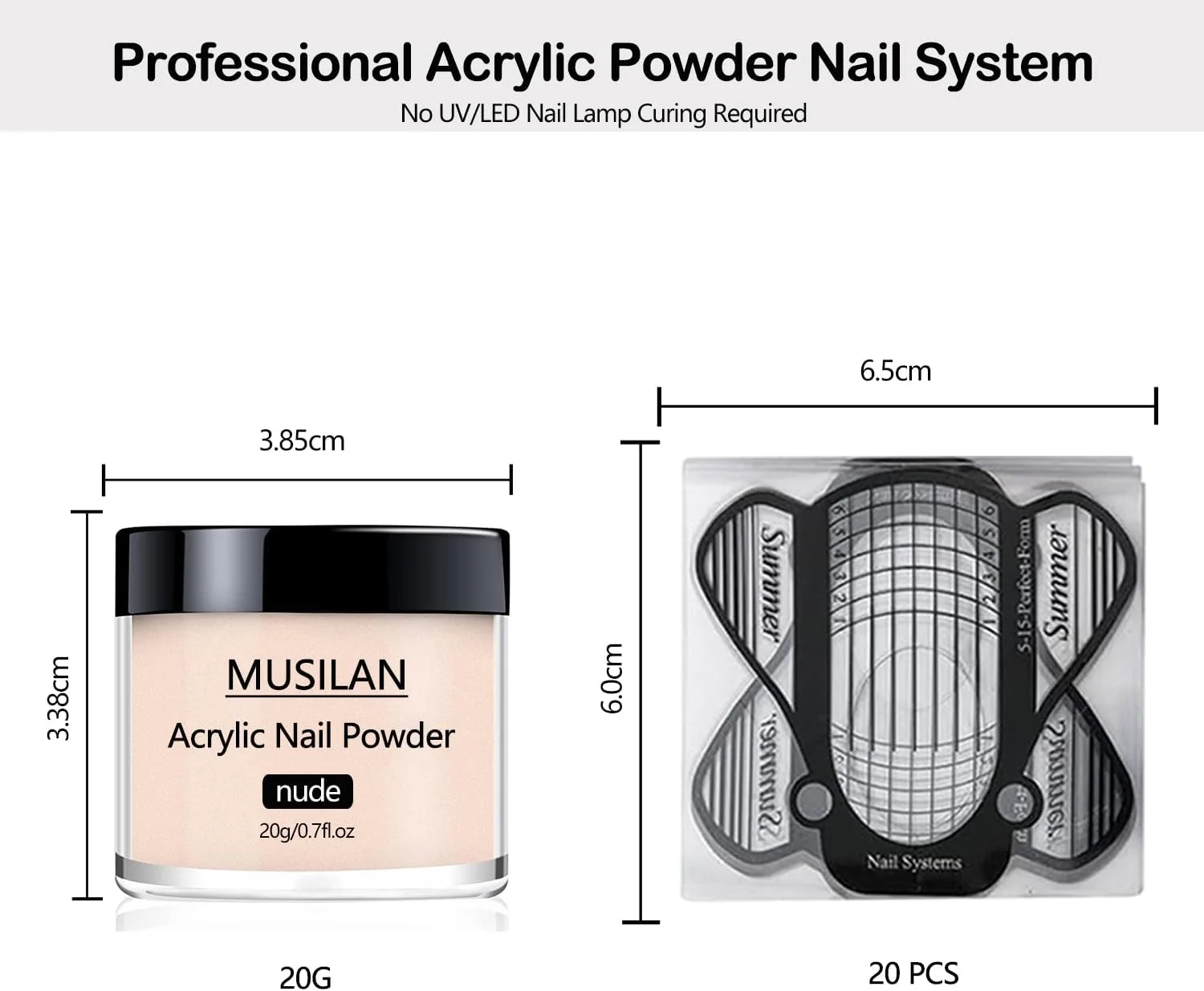 پودر اکریلیک ناخن MUSILAN به همراه فرم ناخن، 20 گرم پودر اکریلیک حرفه ای برهنه برای اکستنشن ناخن های اکریلیک بدون نیاز به لامپ ناخن، پودر پلیمری اکریلیک سه بعدی هنر ناخن، کار با مایع اکریلیک مونومر پودر اکریلیک ناخن MUSILAN به همراه فرم ناخن، 20 گرم پودر اکریلیک حرفه ای برهنه برای اکستنشن ناخن های اکریلیک بدون نیاز به لامپ ناخن، پودر پلیمری اکریلیک سه بعدی هنر ناخن، کار با مایع اکریلیک مونومر