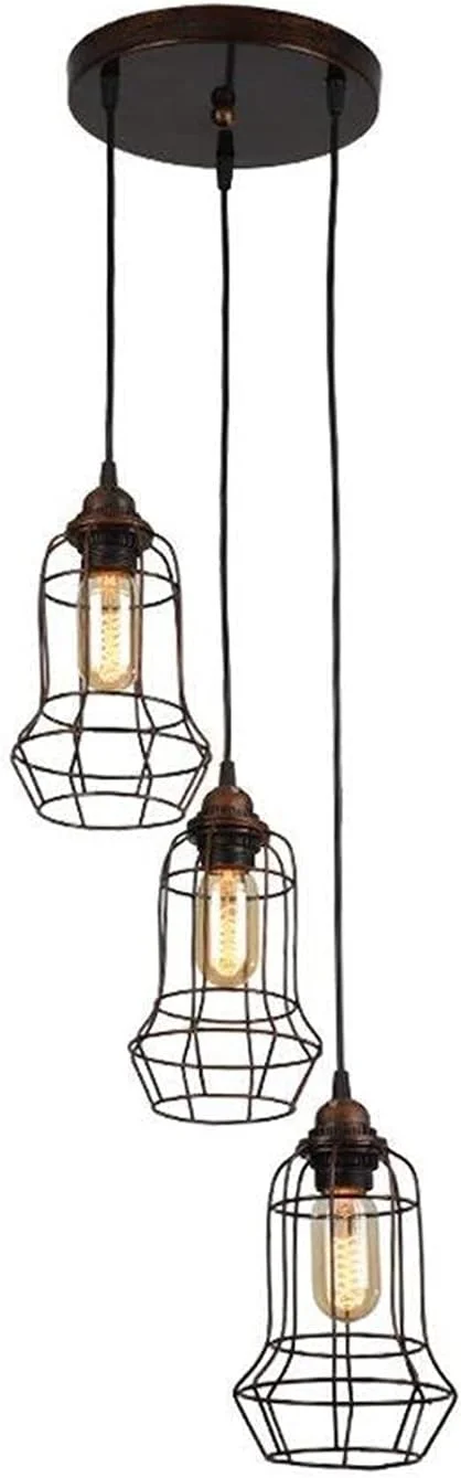 لوسترهای آهنی قدیمی، 3 چراغ صنعتی عتیقه LED بار راهرو لوستر تزئینی چراغ های سقفی کافه آمریکایی فروشگاه لباس میز ناهار خوری چراغ آویز لوسترهای آهنی قدیمی، 3 چراغ صنعتی عتیقه LED بار راهرو لوستر تزئینی چراغ های سقفی کافه آمریکایی فروشگاه لباس میز ناهار خوری چراغ آویز