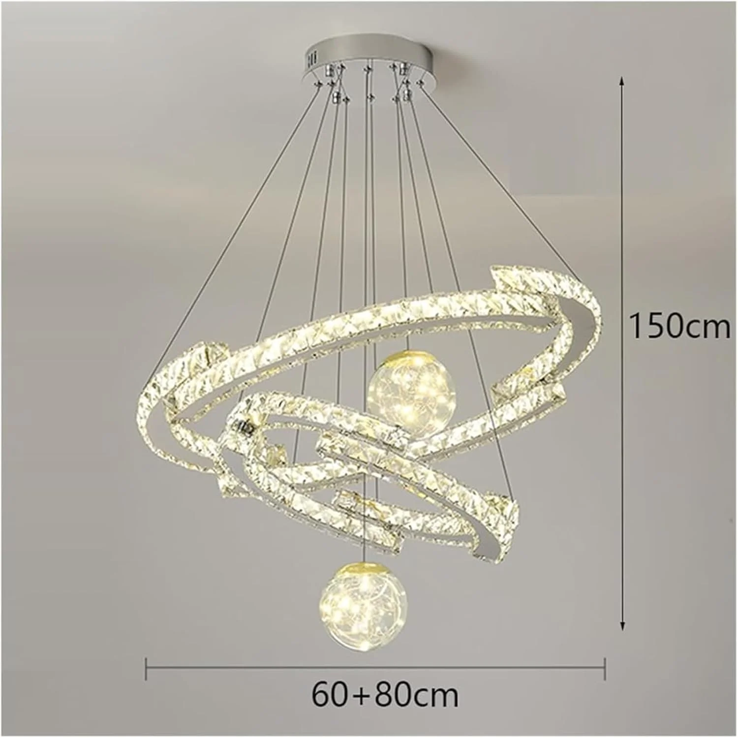 لوستر مدرن کروم آویز کریستالی، لوستر 3 حلقه ای، چراغ آویز کریستالی قابل تنظیم برای لوستر اتاق نشیمن لوستر مدرن کروم آویز کریستالی، لوستر 3 حلقه ای، چراغ آویز کریستالی قابل تنظیم برای لوستر اتاق نشیمن