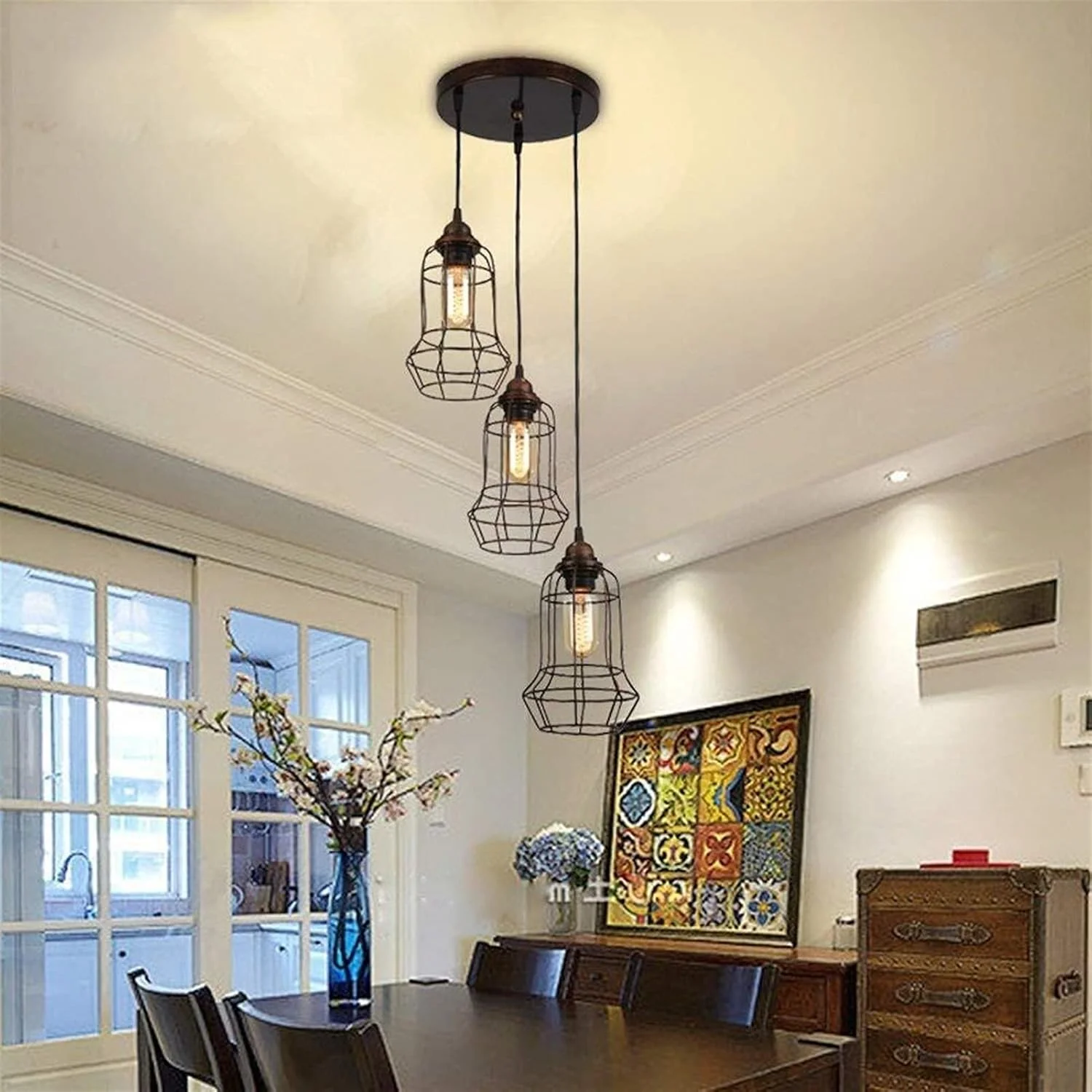 لوسترهای آهنی قدیمی، 3 چراغ صنعتی عتیقه LED بار راهرو لوستر تزئینی چراغ های سقفی کافه آمریکایی فروشگاه لباس میز ناهار خوری چراغ آویز لوسترهای آهنی قدیمی، 3 چراغ صنعتی عتیقه LED بار راهرو لوستر تزئینی چراغ های سقفی کافه آمریکایی فروشگاه لباس میز ناهار خوری چراغ آویز