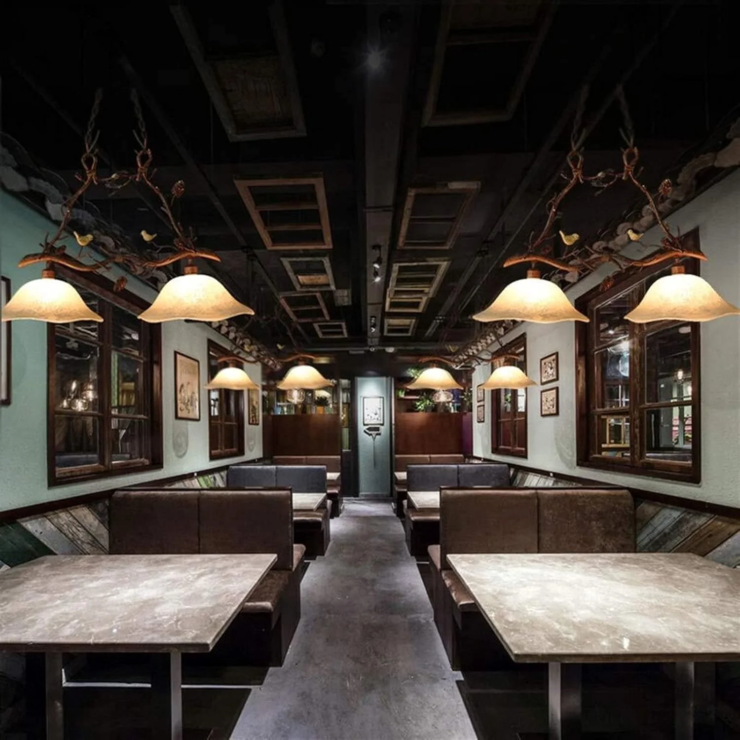 لوستر دو شاخه با پایه چراغ، تزیین شاخه پرنده، مناسب کافه، رستوران، بار، جنس آهن و رزین، رمانتیک لوستر دو شاخه با پایه چراغ، تزیین شاخه پرنده، مناسب کافه، رستوران، بار، جنس آهن و رزین، رمانتیک