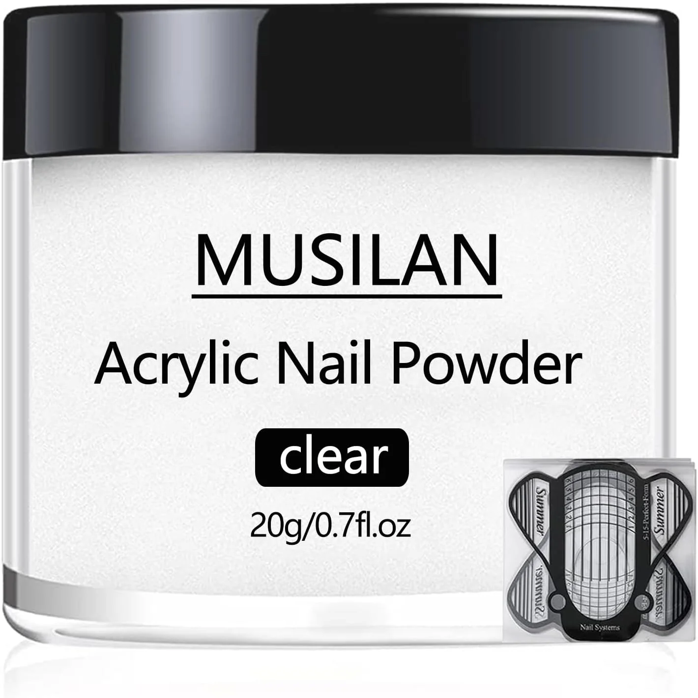 پودر اکریلیک ناخن MUSILAN به همراه قالب ناخن، 20 گرم پودر اکریلیک شفاف حرفه ای برای اکستنشن ناخن های اکریلیک بدون نیاز به لامپ ناخن، پودر پلیمری اکریلیک طراحی ناخن سه بعدی، مناسب برای استفاده با لیکویید اکریلیک مونومر پودر اکریلیک ناخن MUSILAN به همراه قالب ناخن، 20 گرم پودر اکریلیک شفاف حرفه ای برای اکستنشن ناخن های اکریلیک بدون نیاز به لامپ ناخن، پودر پلیمری اکریلیک طراحی ناخن سه بعدی، مناسب برای استفاده با لیکویید اکریلیک مونومر