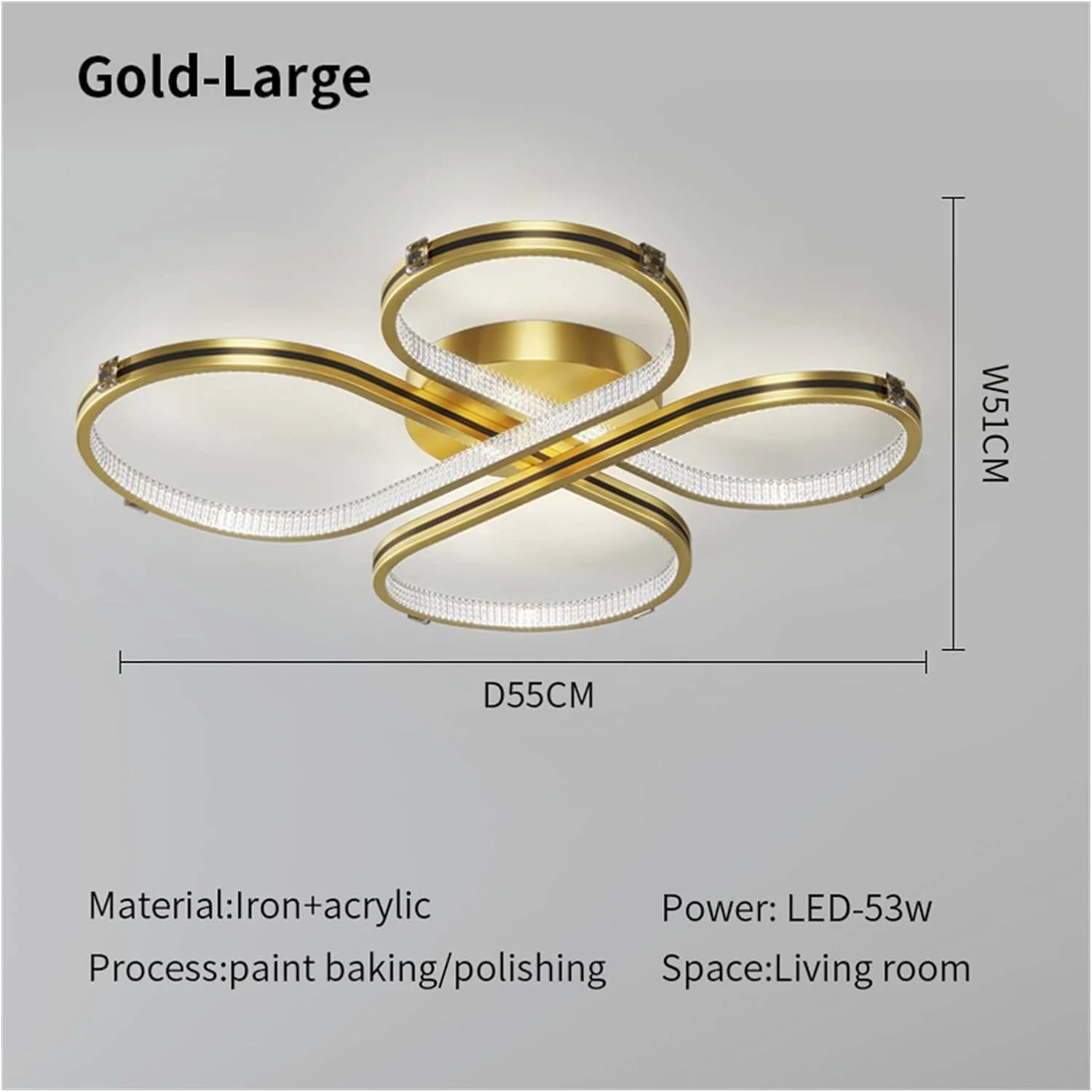 لوسترهای ال ای دی، چراغ های سقفی مشکی چراغ های سقفی ال ای دی مدرن سازگار با اتاق نشیمن اتاق خواب اتاق غذاخوری راهرو وسایل روشنایی، دکور مدرن، طلایی-55 سانتی متر لوسترهای ال ای دی، چراغ های سقفی مشکی چراغ های سقفی ال ای دی مدرن سازگار با اتاق نشیمن اتاق خواب اتاق غذاخوری راهرو وسایل روشنایی، دکور مدرن، طلایی-55 سانتی متر