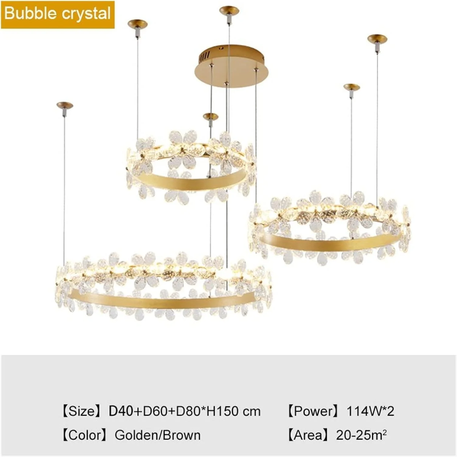 لوسترهای ال ای دی مدرن طلایی مناسب اتاق نشیمن، لوستر آویز کریستالی سازگار با اتاق خواب و آشپزخانه، لامپ های اتاق نشیمن، قهوه ای d40-60-80cm-سفید یخی لوسترهای ال ای دی مدرن طلایی مناسب اتاق نشیمن، لوستر آویز کریستالی سازگار با اتاق خواب و آشپزخانه، لامپ های اتاق نشیمن، قهوه ای d40-60-80cm-سفید یخی