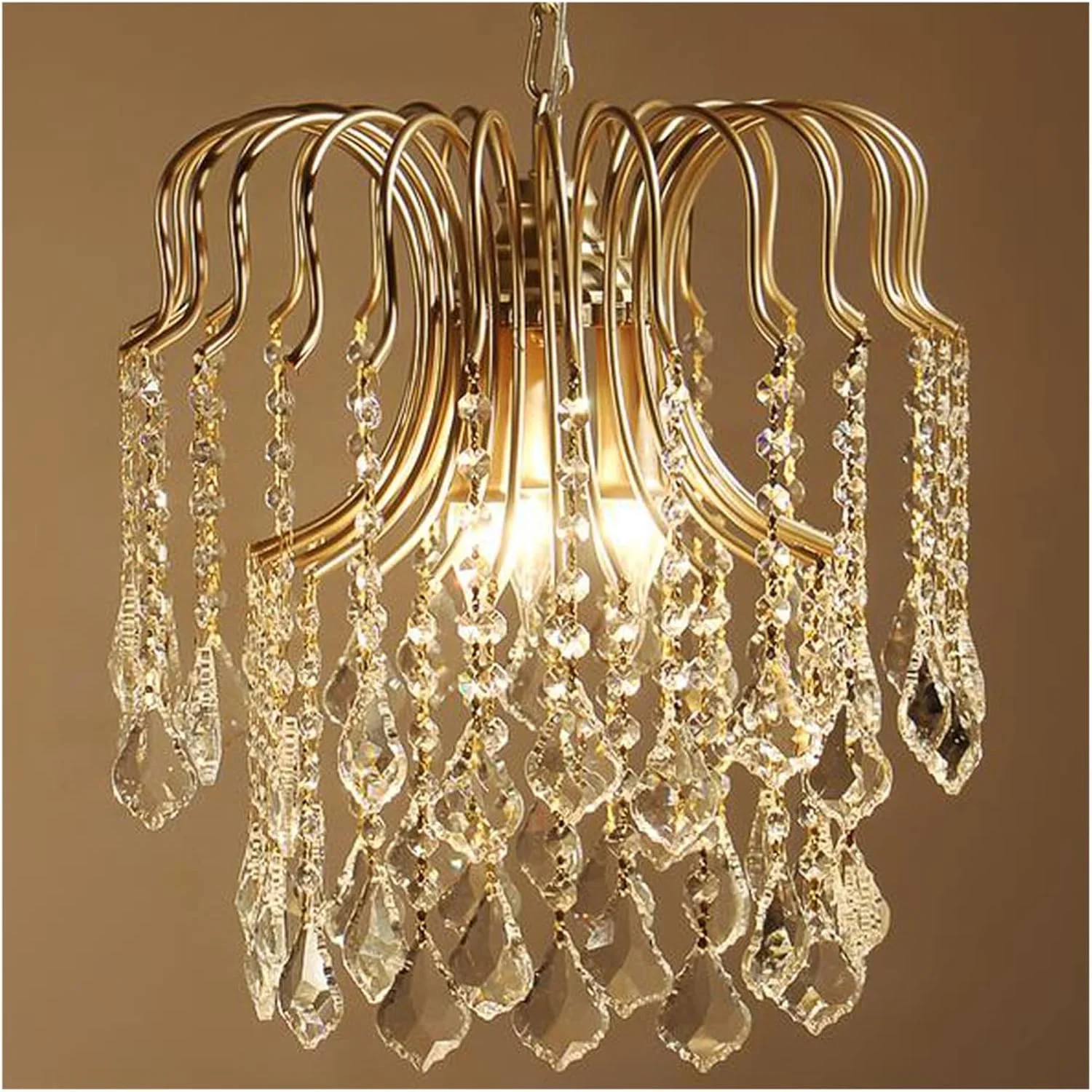 لوستر کریستالی مدرن K9، لوستر گرد کریستالی، چراغ آویز زیبا، چراغ کوچک خلاقانه به سبک آمریکایی، مناسب برای اتاق نشیمن، جزیره آشپزخانه، قطر 30 سانتی متر - طلایی لوستر کریستالی مدرن K9، لوستر گرد کریستالی، چراغ آویز زیبا، چراغ کوچک خلاقانه به سبک آمریکایی، مناسب برای اتاق نشیمن، جزیره آشپزخانه، قطر 30 سانتی متر - طلایی