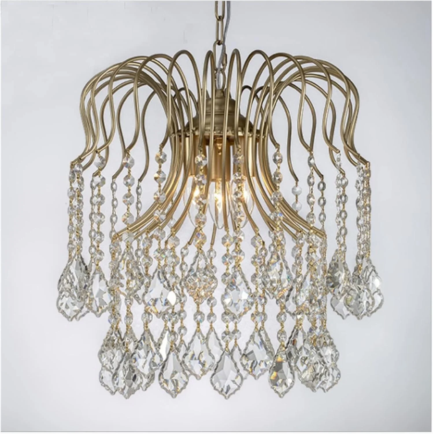 لوستر کریستالی مدرن K9، لوستر گرد کریستالی، چراغ آویز زیبا، چراغ کوچک خلاقانه به سبک آمریکایی، مناسب برای اتاق نشیمن، جزیره آشپزخانه، قطر 30 سانتی متر - طلایی لوستر کریستالی مدرن K9، لوستر گرد کریستالی، چراغ آویز زیبا، چراغ کوچک خلاقانه به سبک آمریکایی، مناسب برای اتاق نشیمن، جزیره آشپزخانه، قطر 30 سانتی متر - طلایی