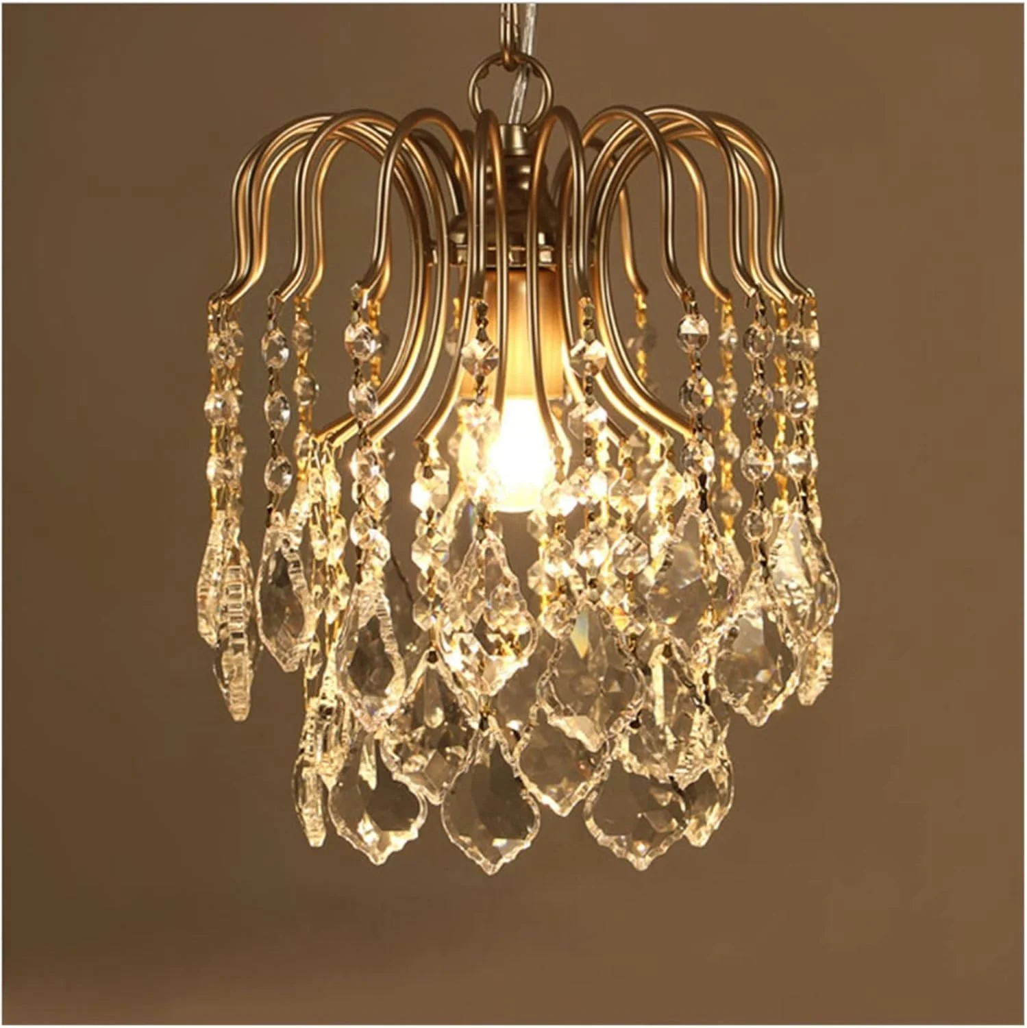 لوستر کریستالی مدرن K9، لوستر گرد کریستالی، چراغ آویز زیبا، چراغ کوچک خلاقانه به سبک آمریکایی، مناسب برای اتاق نشیمن، جزیره آشپزخانه، قطر 30 سانتی متر - طلایی لوستر کریستالی مدرن K9، لوستر گرد کریستالی، چراغ آویز زیبا، چراغ کوچک خلاقانه به سبک آمریکایی، مناسب برای اتاق نشیمن، جزیره آشپزخانه، قطر 30 سانتی متر - طلایی