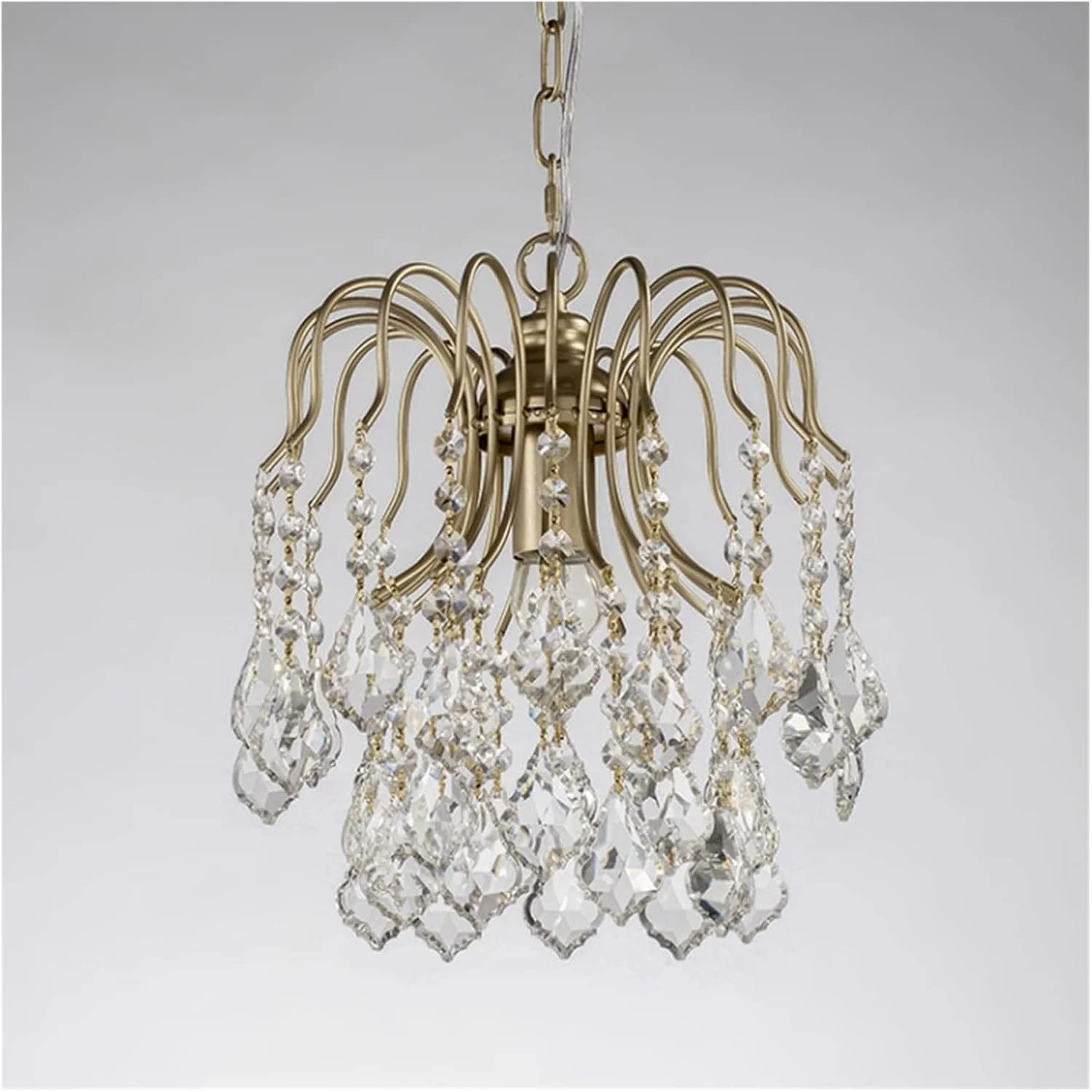 لوستر کریستالی مدرن K9، لوستر گرد کریستالی، چراغ آویز معلق زیبا، چراغ کوچک خلاقانه آمریکایی برای اتاق نشیمن، جزیره آشپزخانه، قطر 40 سانتی متر - طلایی لوستر کریستالی مدرن K9، لوستر گرد کریستالی، چراغ آویز معلق زیبا، چراغ کوچک خلاقانه آمریکایی برای اتاق نشیمن، جزیره آشپزخانه، قطر 40 سانتی متر - طلایی