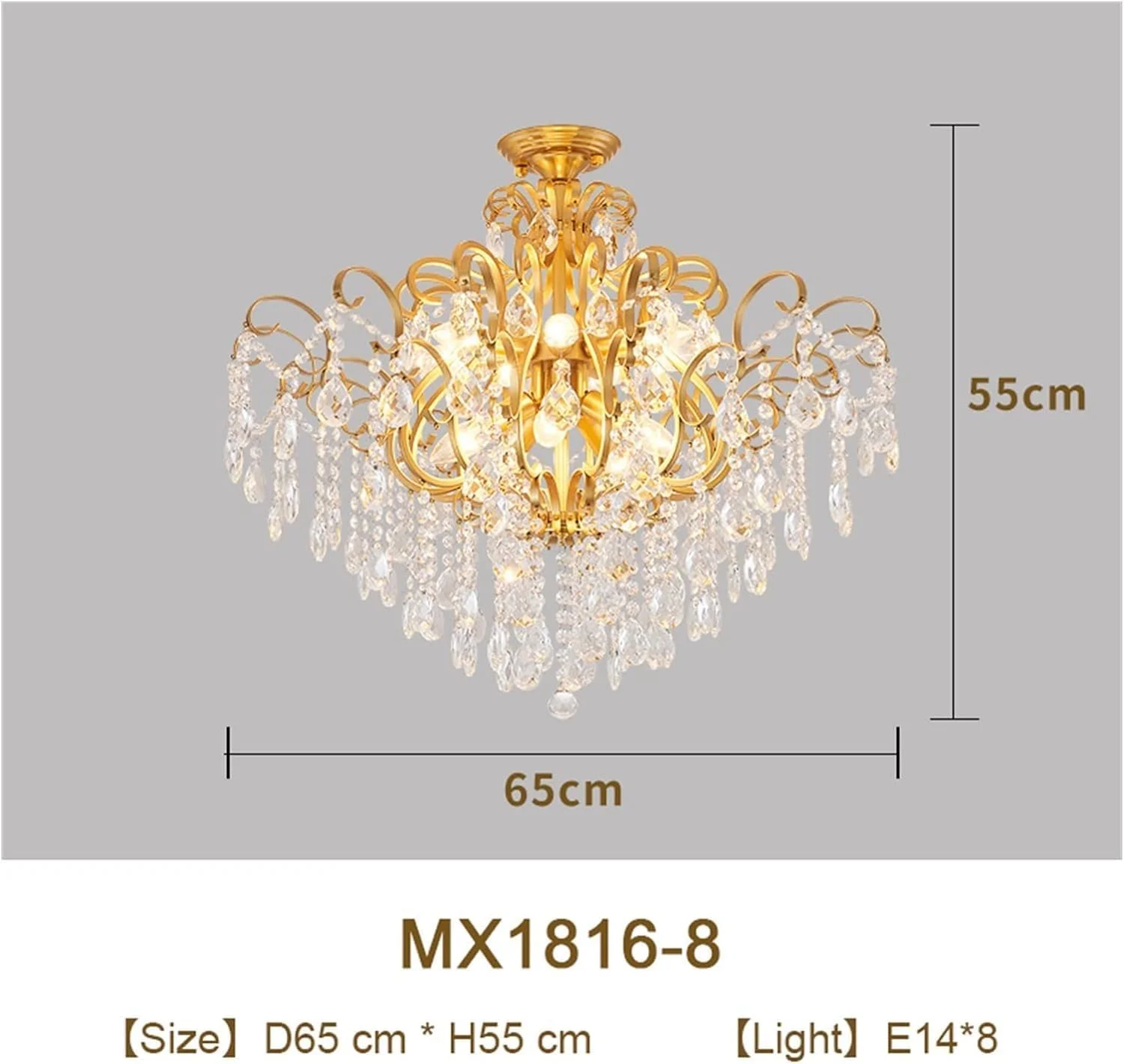 لوسترهای ال ای دی، چراغ های سقفی لامپ کریستالی طلایی سازگار با اتاق نشیمن آشپزخانه میز ناهار خوری اتاق راهرو نور سقفی ال ای دی مدرن، دکور مدرن، 8 چراغ لوسترهای ال ای دی، چراغ های سقفی لامپ کریستالی طلایی سازگار با اتاق نشیمن آشپزخانه میز ناهار خوری اتاق راهرو نور سقفی ال ای دی مدرن، دکور مدرن، 8 چراغ