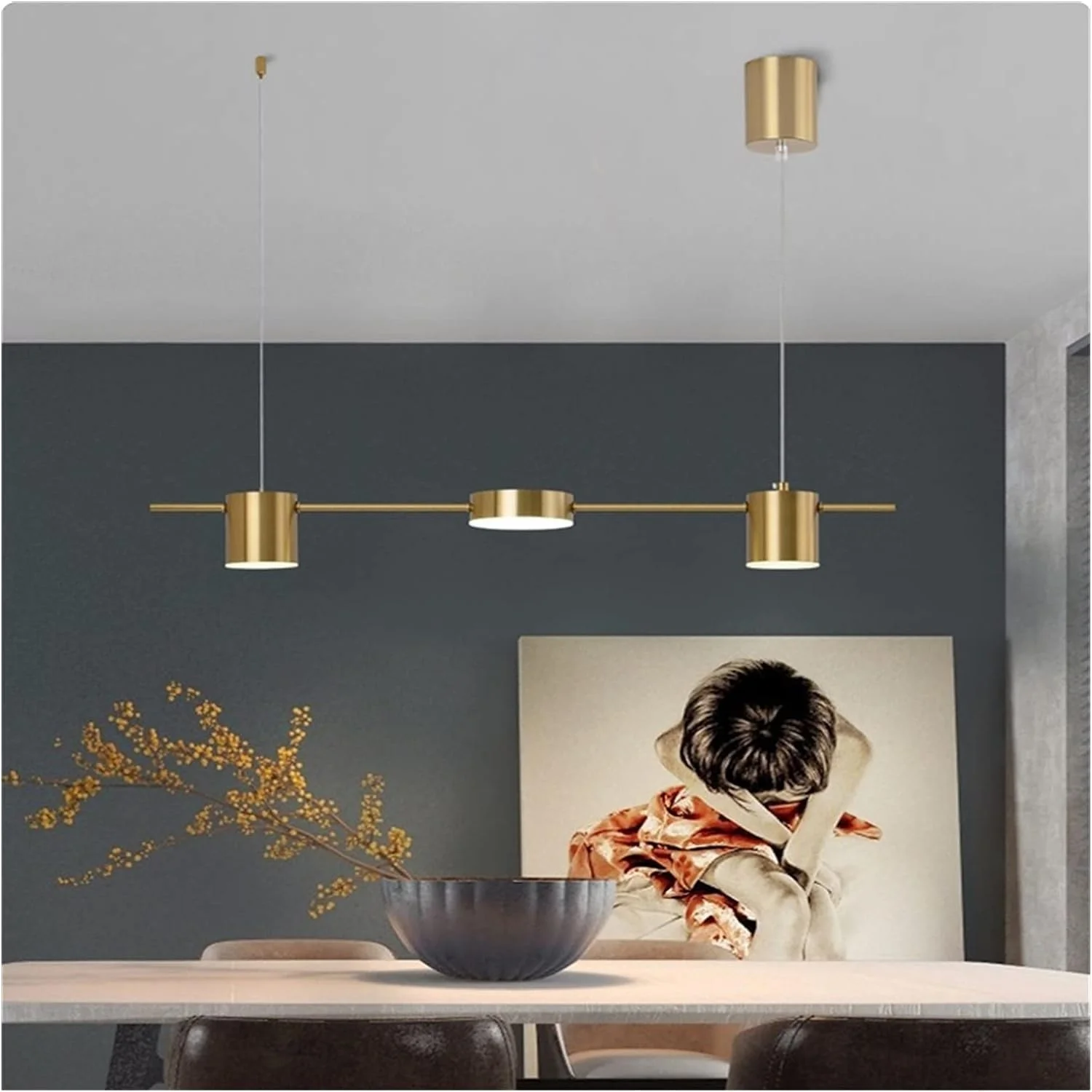 لوسترهای مدرن LED برای اتاق نشیمن، میز ناهارخوری، لوستر سقفی، چراغ آویز آشپزخانه، دکور مدرن، طلایی - 3 کلاهک - سفید گرم لوسترهای مدرن LED برای اتاق نشیمن، میز ناهارخوری، لوستر سقفی، چراغ آویز آشپزخانه، دکور مدرن، طلایی - 3 کلاهک - سفید گرم