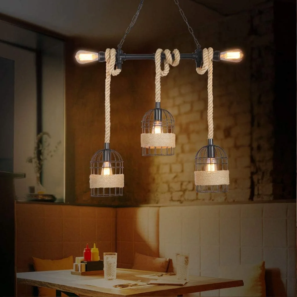 لوستر های لوکس سبک صنعتی آمریکایی با آهن و کنف (لوستر 2 تکه با 10 عدد لامپ) لوستر های لوکس سبک صنعتی آمریکایی با آهن و کنف (لوستر 2 تکه با 10 عدد لامپ)