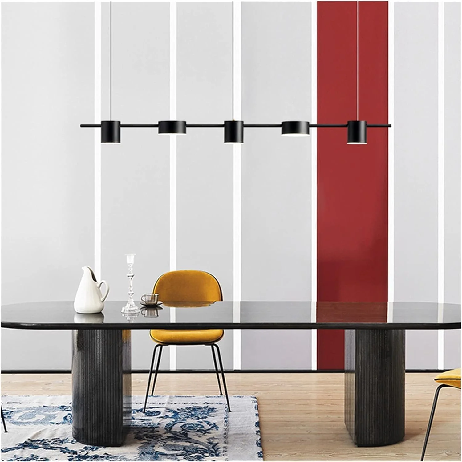 لوسترهای ال ای دی مدرن برای اتاق نشیمن، میز ناهارخوری، لوستر سقفی، چراغ آویز آشپزخانه، دکور مدرن، مشکی - 5 شاخه - سه رنگ دیمر لوسترهای ال ای دی مدرن برای اتاق نشیمن، میز ناهارخوری، لوستر سقفی، چراغ آویز آشپزخانه، دکور مدرن، مشکی - 5 شاخه - سه رنگ دیمر