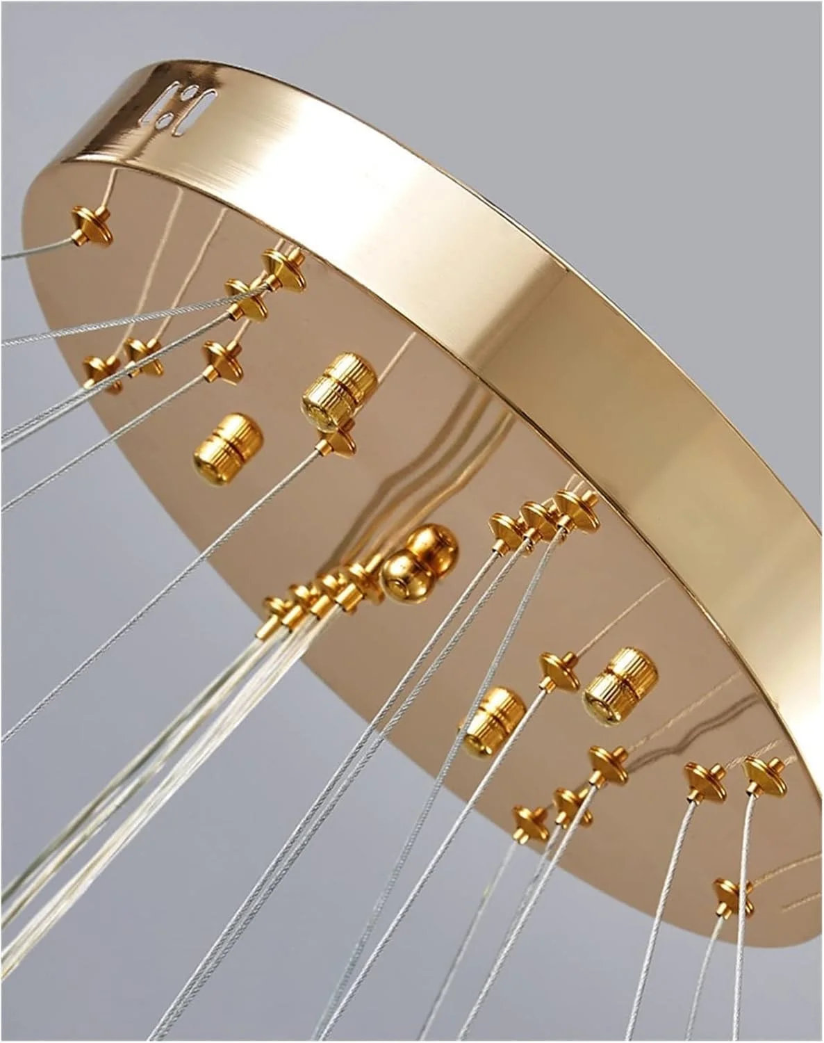 لوستر مدرن LED، چراغ آویز اتاق نشیمن، لوستر طلایی تیتانیومی مناسب برای اتاق خواب، آشپزخانه، اتاق غذاخوری، دیمر دار با ریموت، دکور مدرن، 3 حلقه 30-50-70 سانتی متر - دیمینگ لوستر مدرن LED، چراغ آویز اتاق نشیمن، لوستر طلایی تیتانیومی مناسب برای اتاق خواب، آشپزخانه، اتاق غذاخوری، دیمر دار با ریموت، دکور مدرن، 3 حلقه 30-50-70 سانتی متر - دیمینگ