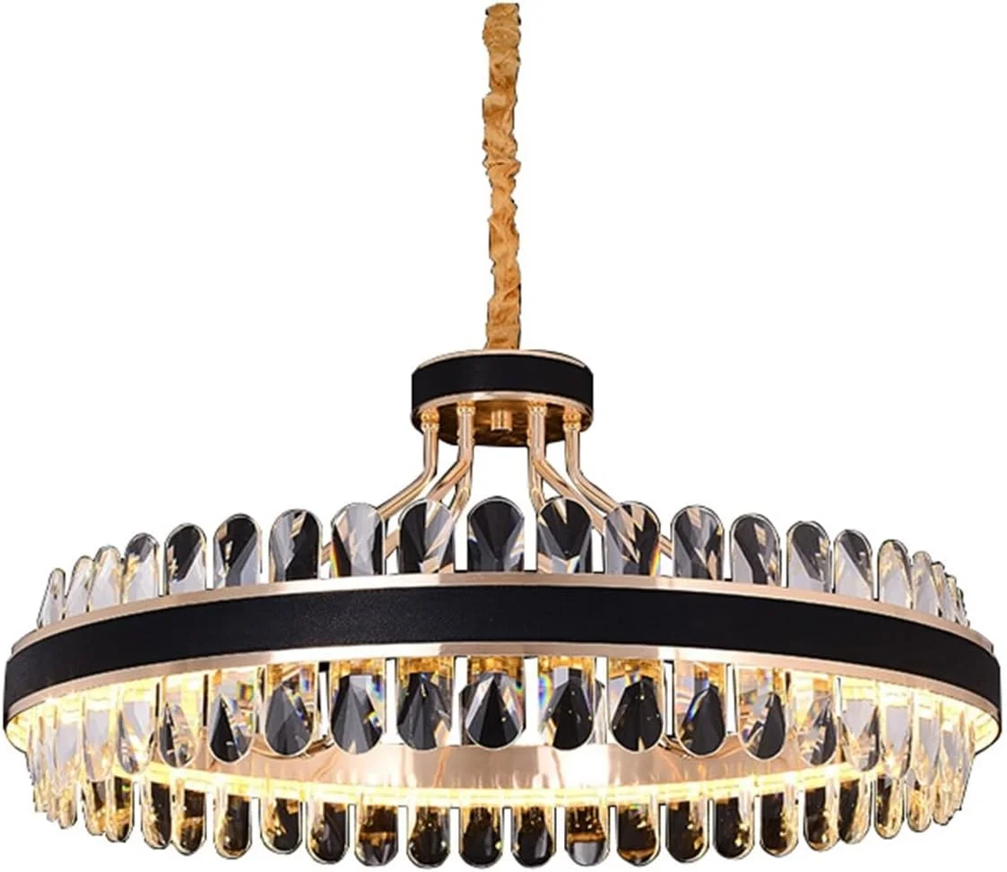 لوستر کریستالی ال ای دی مدرن آویز گرد/مستطیلی طلایی سازگار با نورپردازی دکوراسیون منزل، دکور مدرن لوستر کریستالی ال ای دی مدرن آویز گرد/مستطیلی طلایی سازگار با نورپردازی دکوراسیون منزل، دکور مدرن