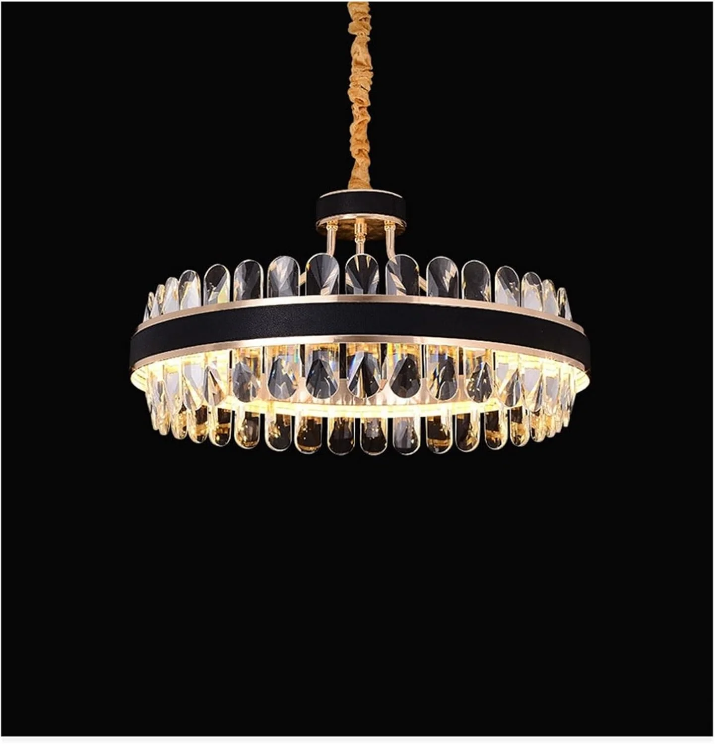 لوستر کریستالی ال ای دی مدرن آویز گرد/مستطیلی طلایی سازگار با نورپردازی دکوراسیون منزل، دکور مدرن لوستر کریستالی ال ای دی مدرن آویز گرد/مستطیلی طلایی سازگار با نورپردازی دکوراسیون منزل، دکور مدرن