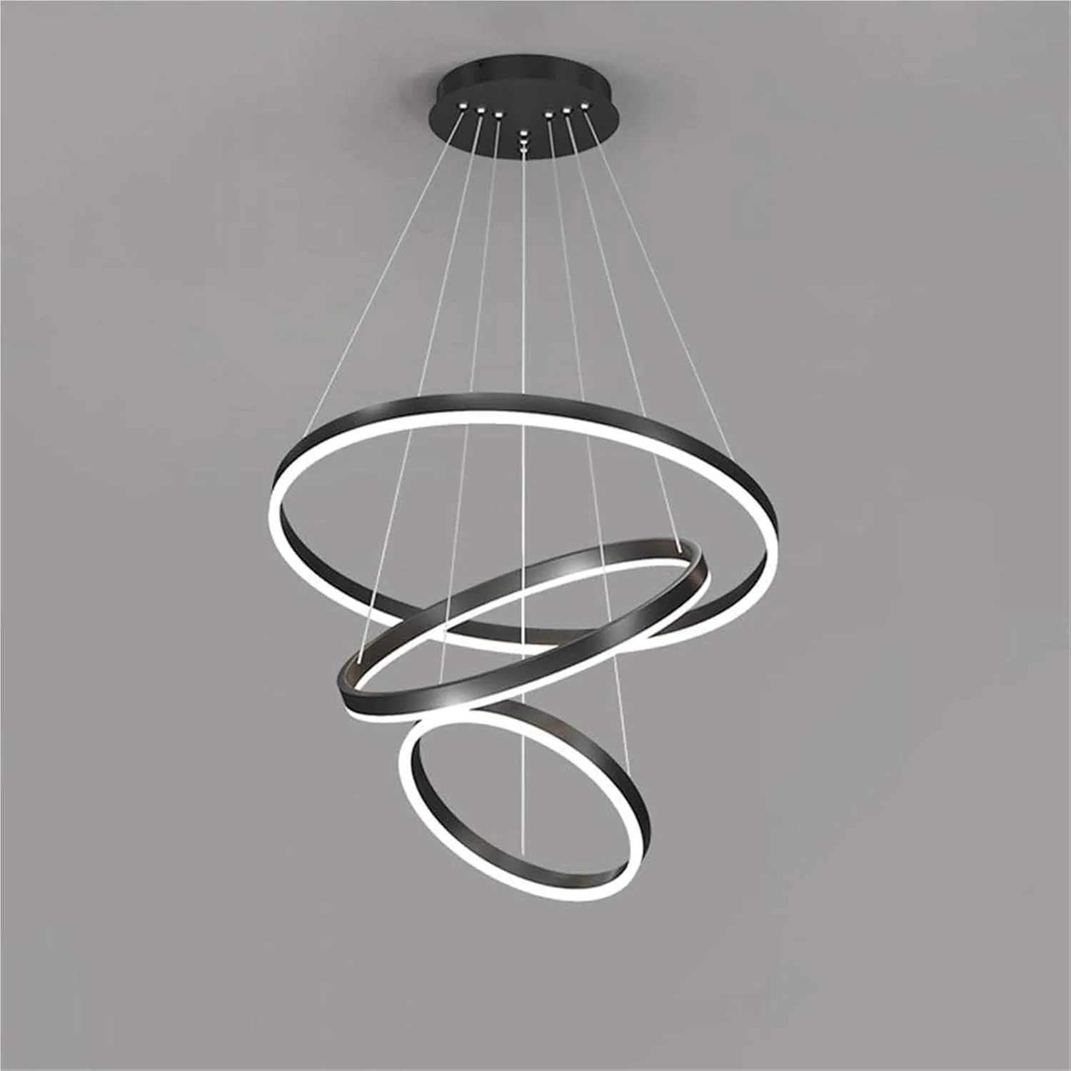 لوستر حلقهای فلزی آویز سقفی مناسب اتاق ناهارخوری، آشپزخانه و نشیمن لوستر حلقهای فلزی آویز سقفی مناسب اتاق ناهارخوری، آشپزخانه و نشیمن