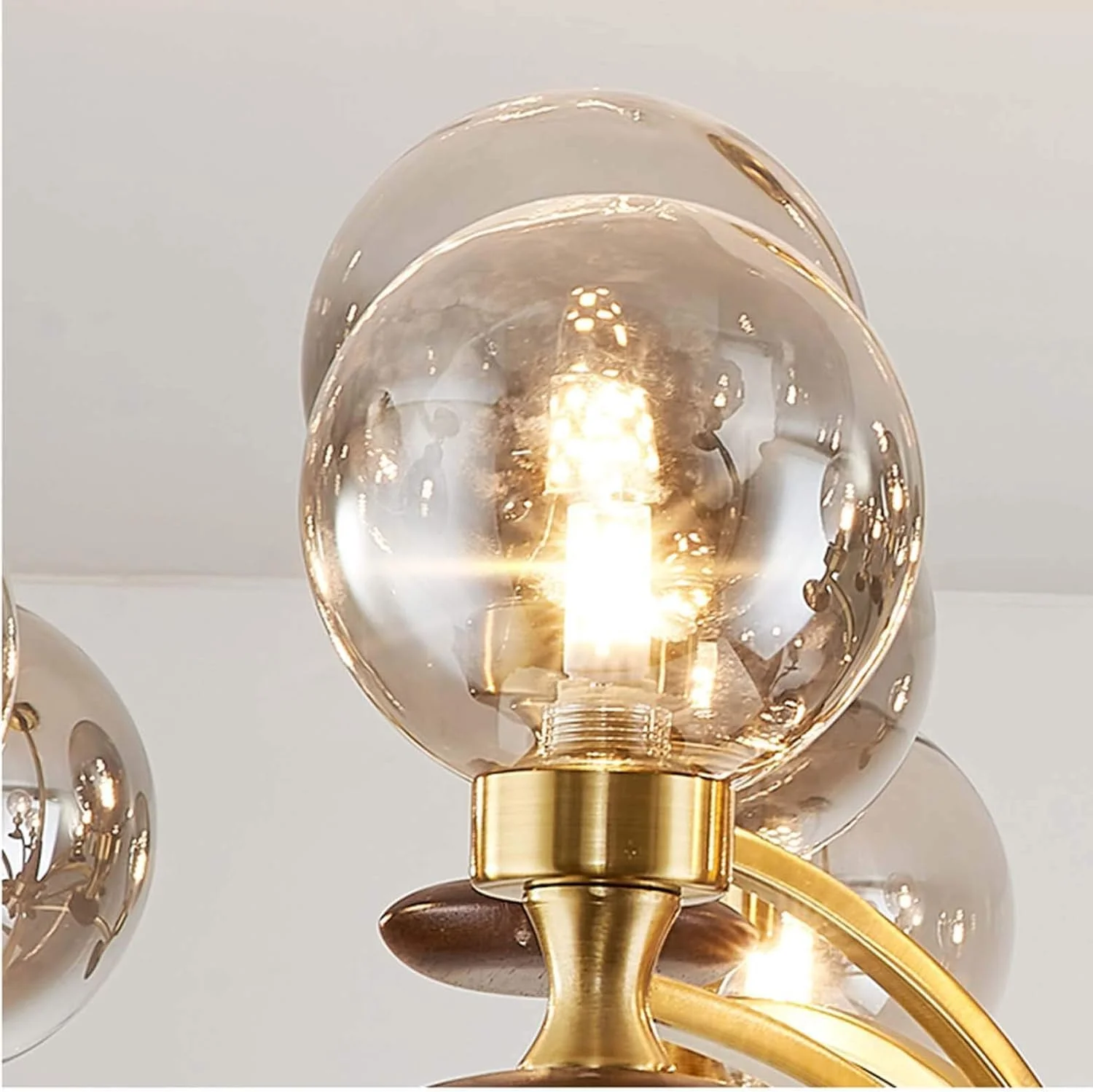 لوستر چوبی طلایی آویز رمانتیک G9 چراغ سقفی برای اتاق نشیمن لوستر چوبی طلایی آویز رمانتیک G9 چراغ سقفی برای اتاق نشیمن