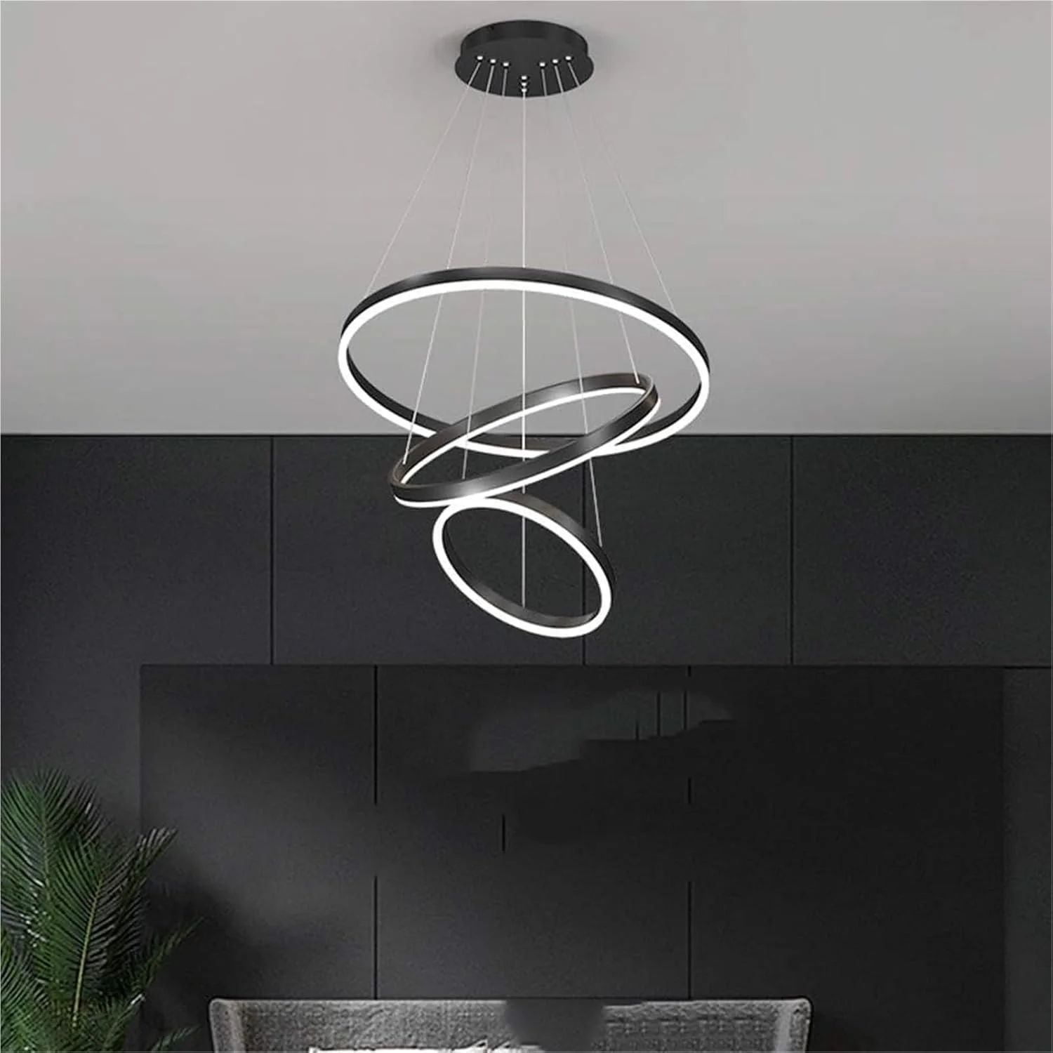 لوستر حلقهای فلزی آویز سقفی مناسب اتاق ناهارخوری، آشپزخانه و نشیمن لوستر حلقهای فلزی آویز سقفی مناسب اتاق ناهارخوری، آشپزخانه و نشیمن